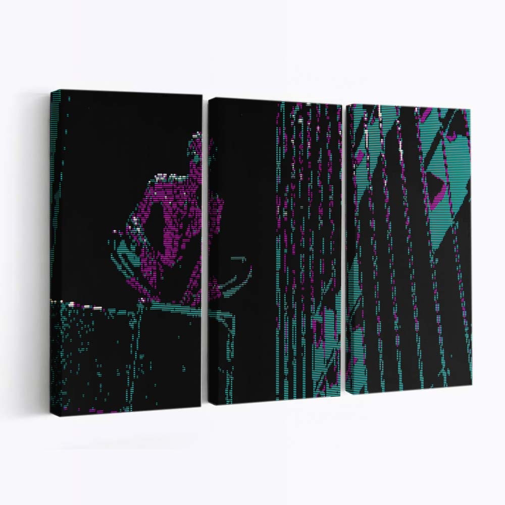 Spider Man Miles Morales Ascii Kunst Leinwandbild - Wanddeko