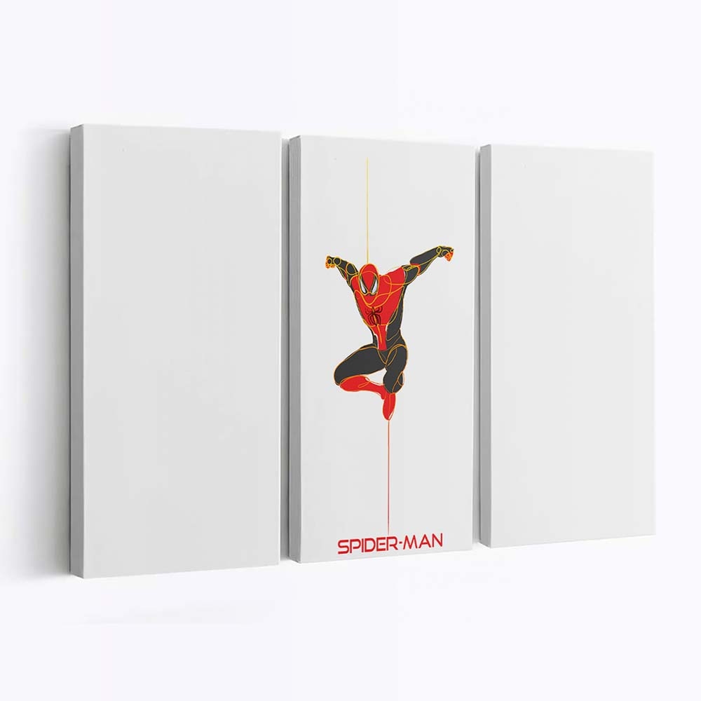 Spider Man Minimal Art Leinwandbild - Wanddeko
