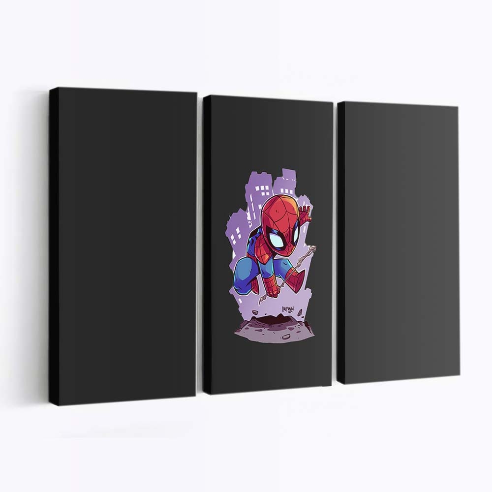 Spider Man Minimalismus Q Leinwandbild - Wanddeko