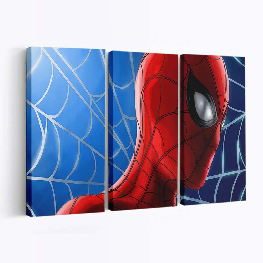 Spider Man Farbspritzer Kunst Leinwandbild - Wanddeko