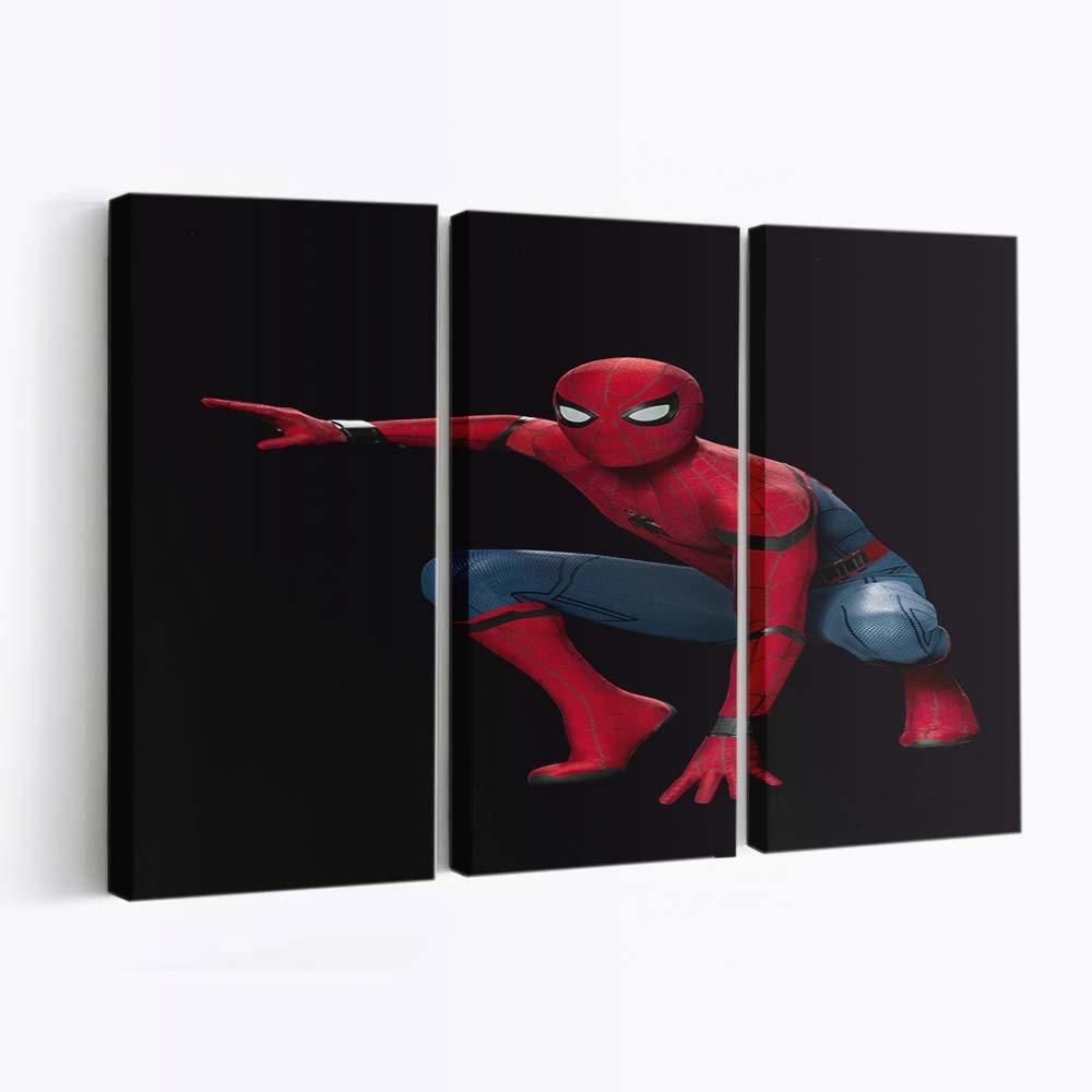 Spider Man posiert Leinwandbild - Wanddeko