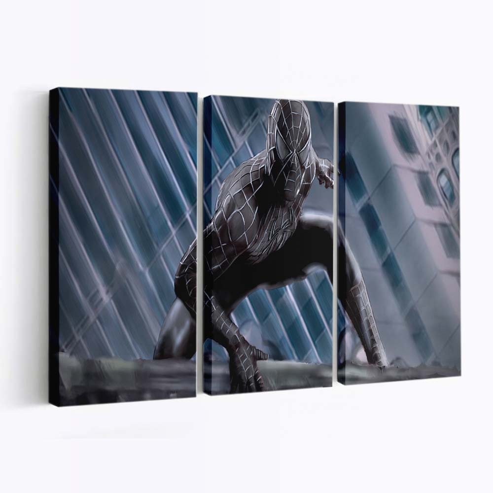 Spider Man Raimi schwarzer Anzug Leinwandbild - Wanddeko