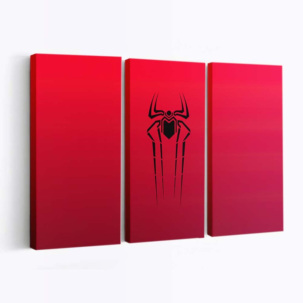 Spider Man Symbol Rot Leinwandbild - Wanddeko
