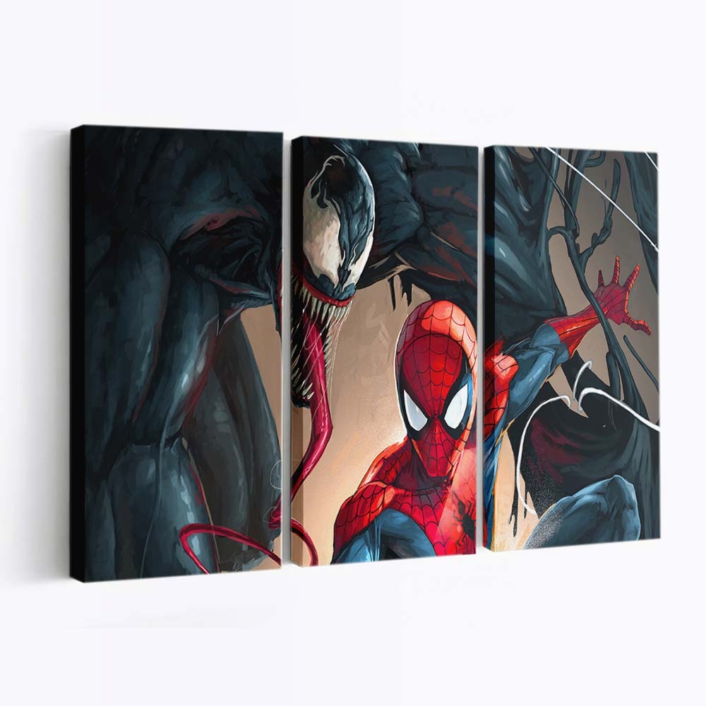 Spider Man Venom 3 Leinwandbild - Wanddeko