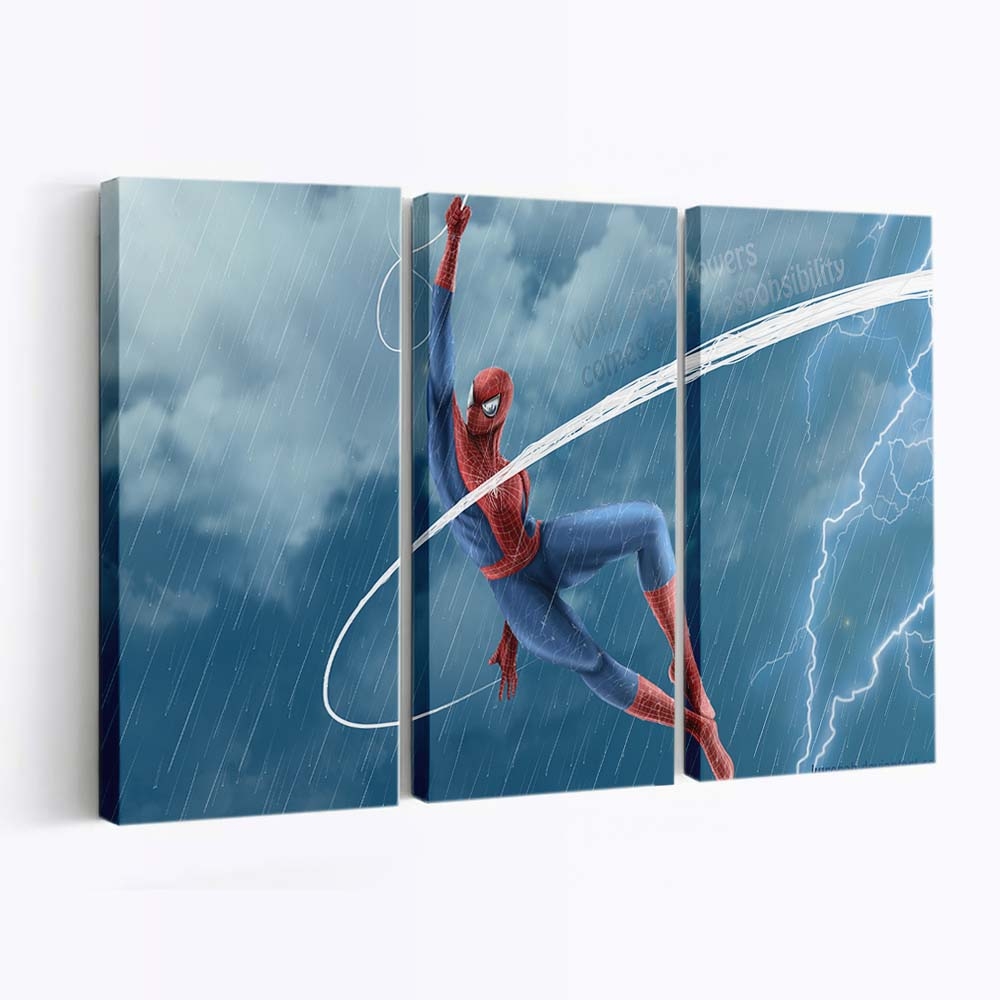 Spider Man Web Leinwandbild - Wanddeko