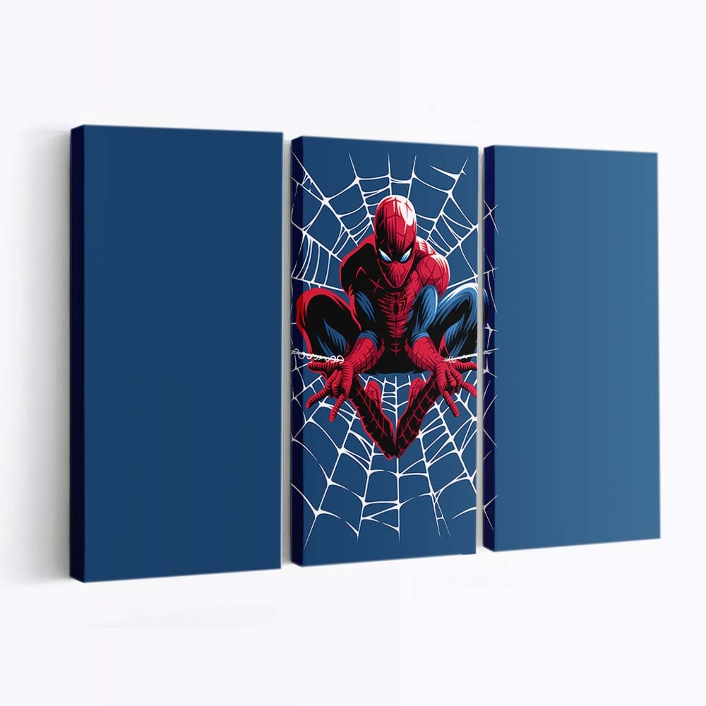 Spider Man Web Minimal Leinwandbild - Wanddeko