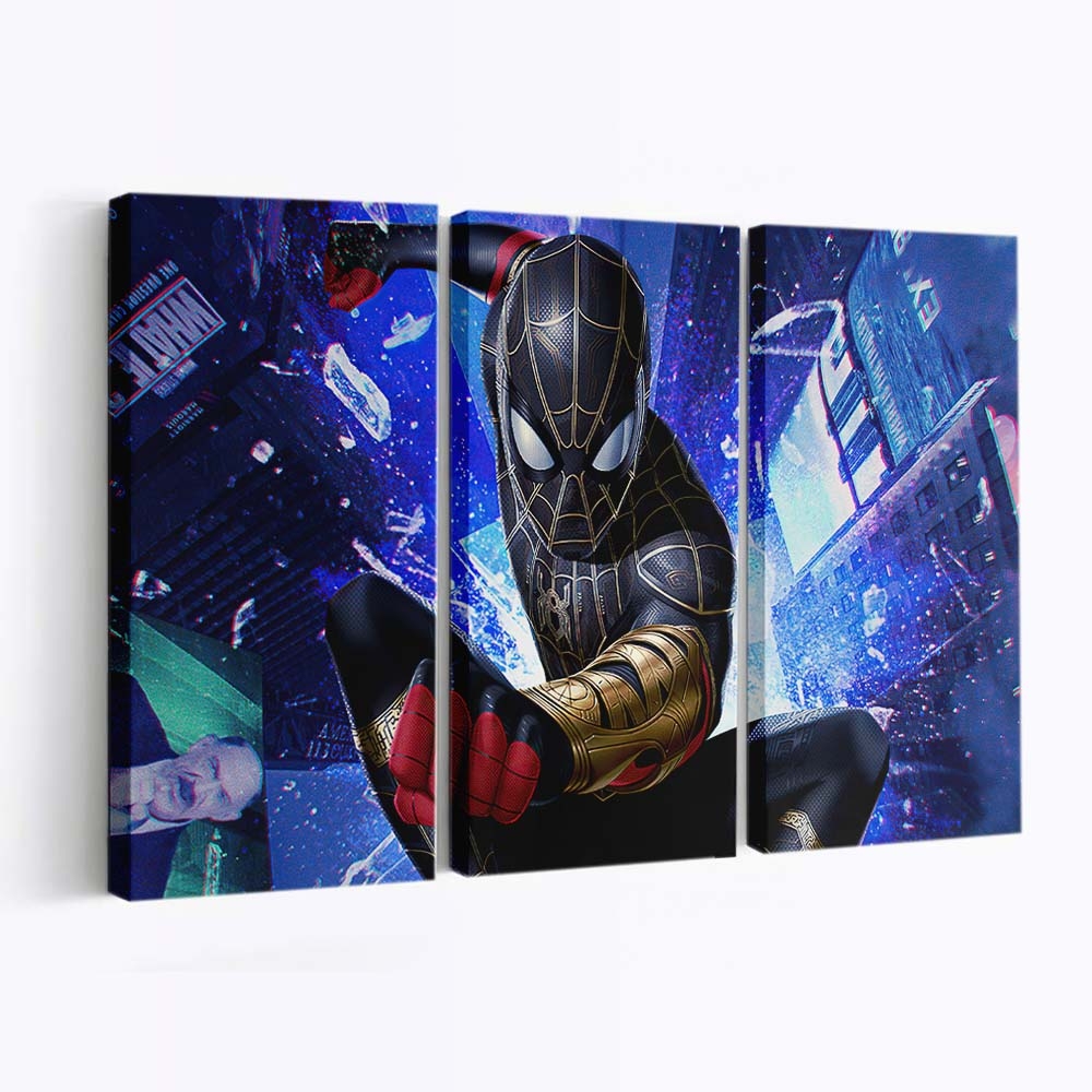 Spider Man mit Magic Gauntlet Leinwandbild - Wanddeko