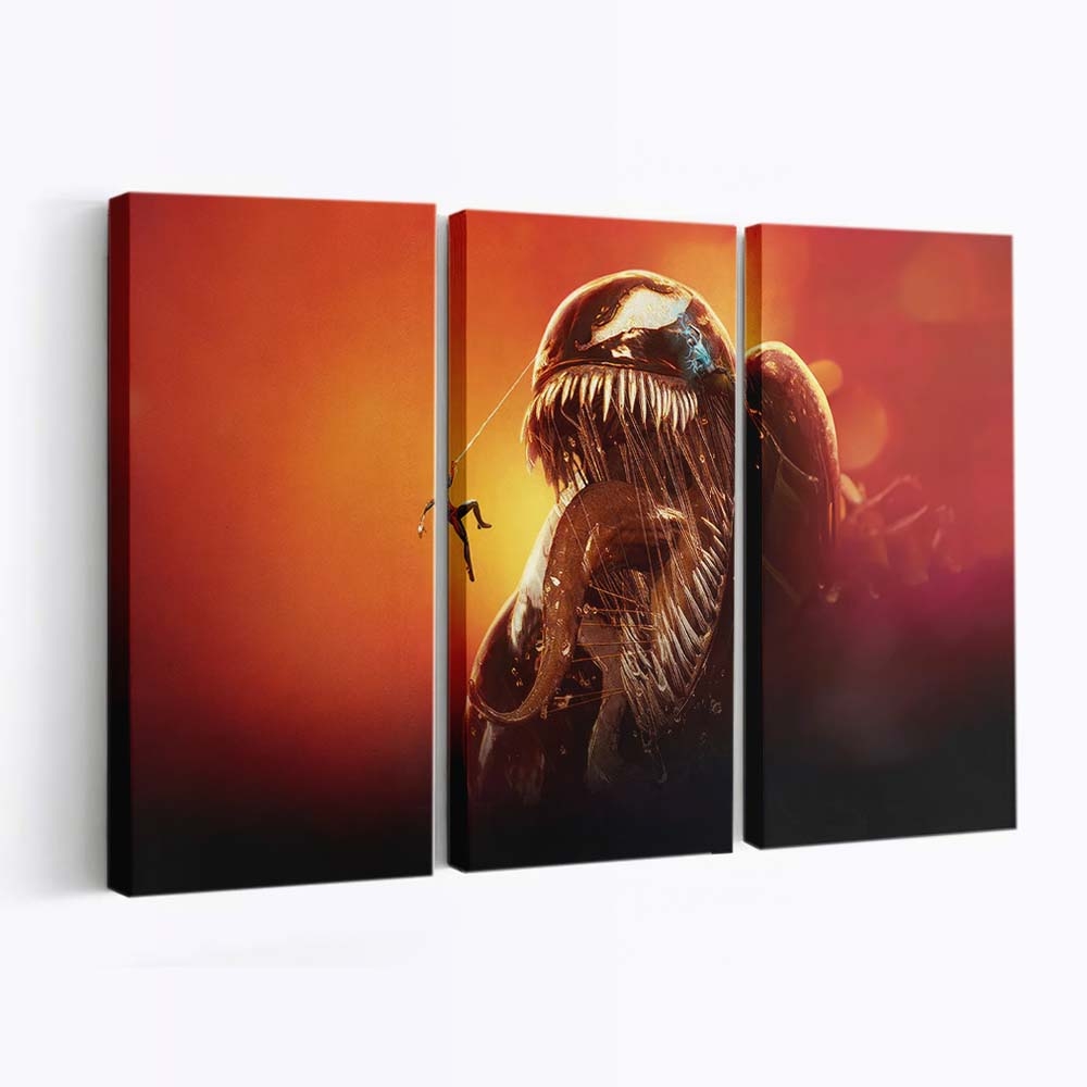 Symbiotischer Showdown Spider Man gegen Venom Leinwandbild - Wanddeko
