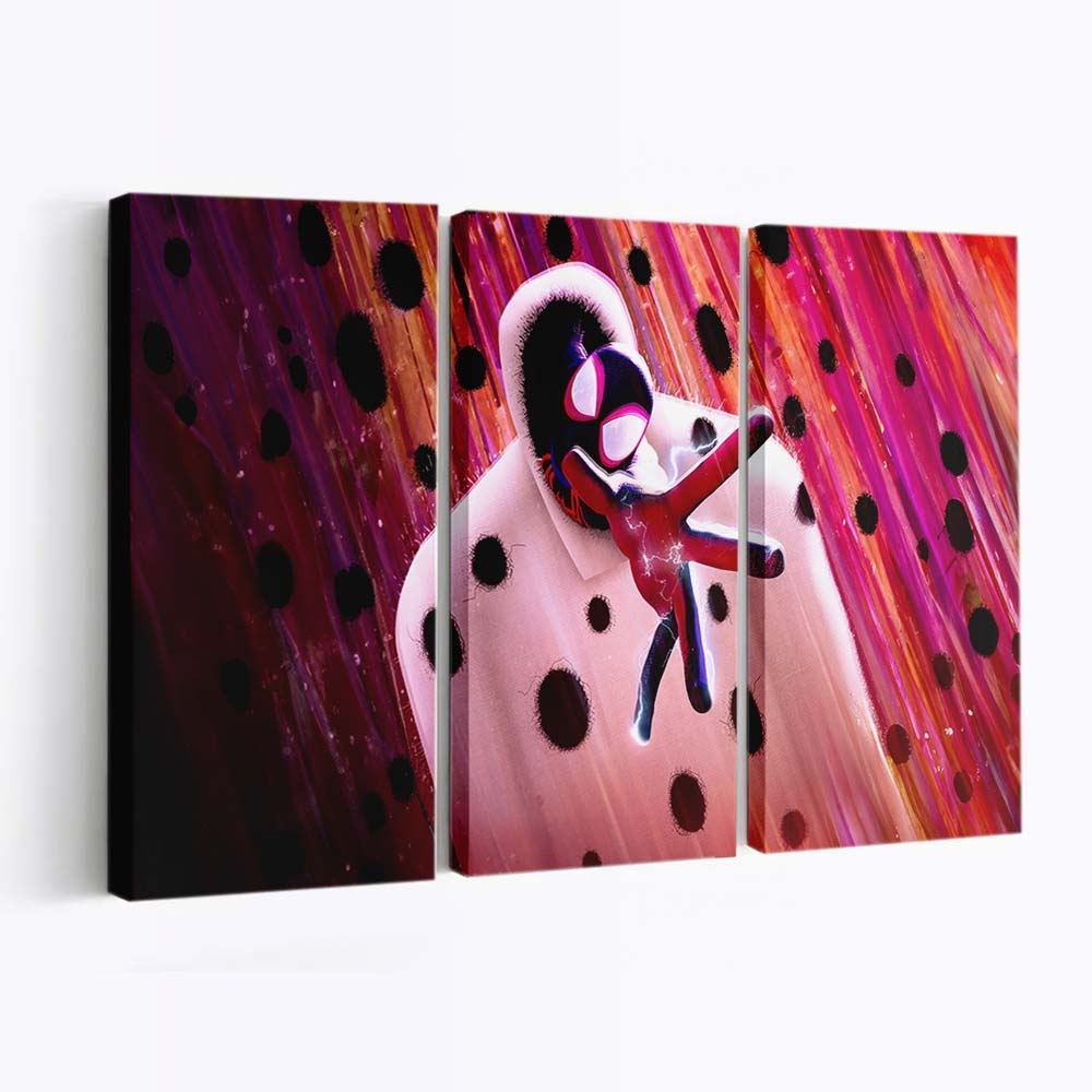 Der Spot in Spider Man: Across the Spider Verse Leinwandbild - Wanddeko