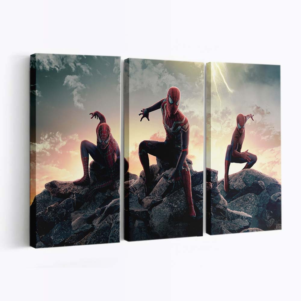 Trio Spider Verse Leinwandbild - Wanddeko
