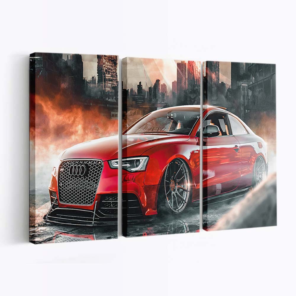 Vengeance Graphix Audi Rs5 Spider Man Leinwandbild - Wanddeko