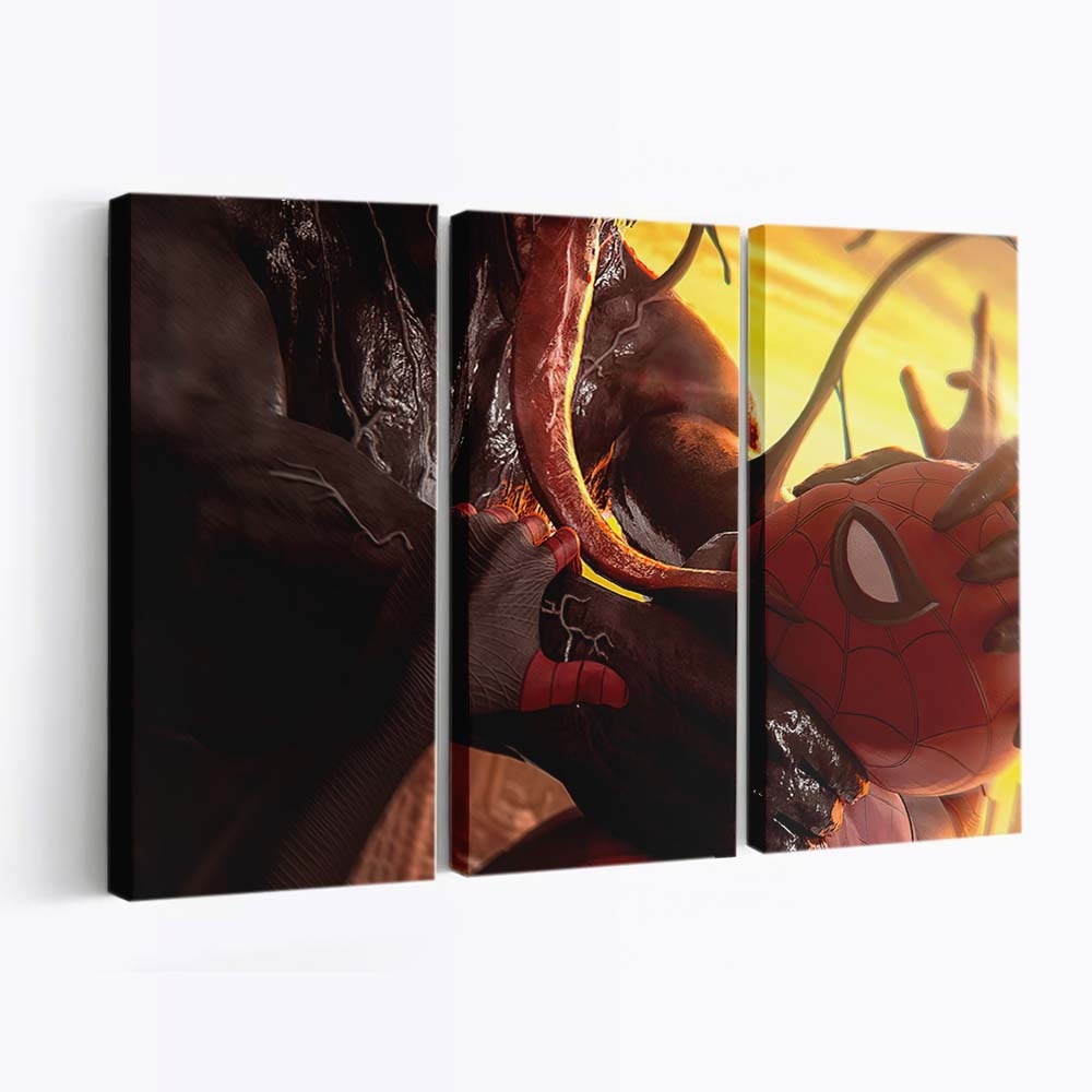 Venom leckt Spider Man 2 Leinwandbild - Wanddeko