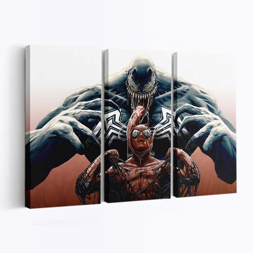 Venom Spider Man cooles Artwork Leinwandbild - Wanddeko