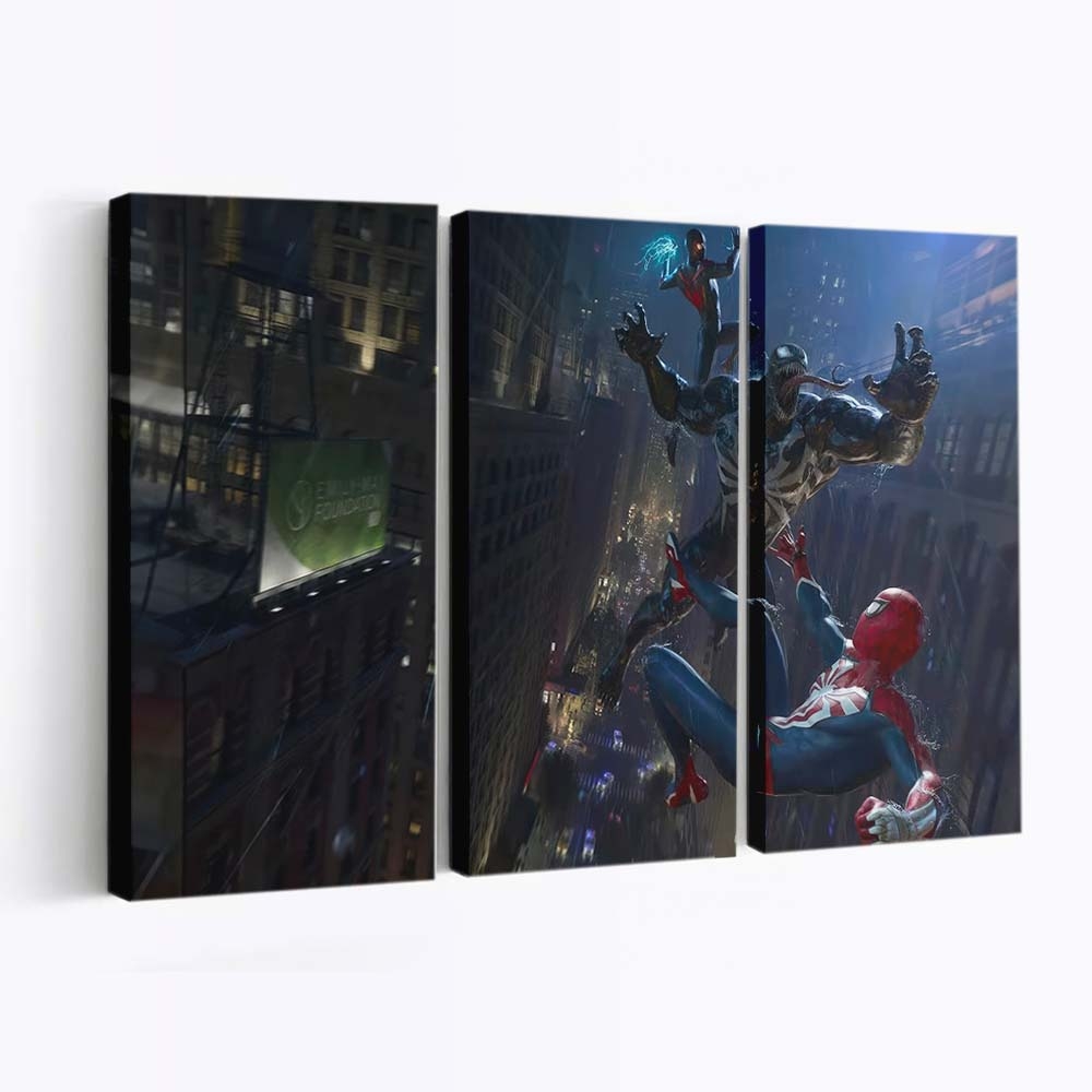 Venom gegen Miles Peter Leinwandbild - Wanddeko