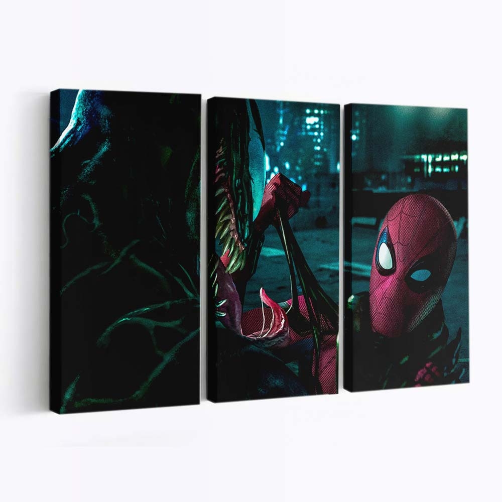 Venom gegen Spider Man 2020 Leinwandbild - Wanddeko