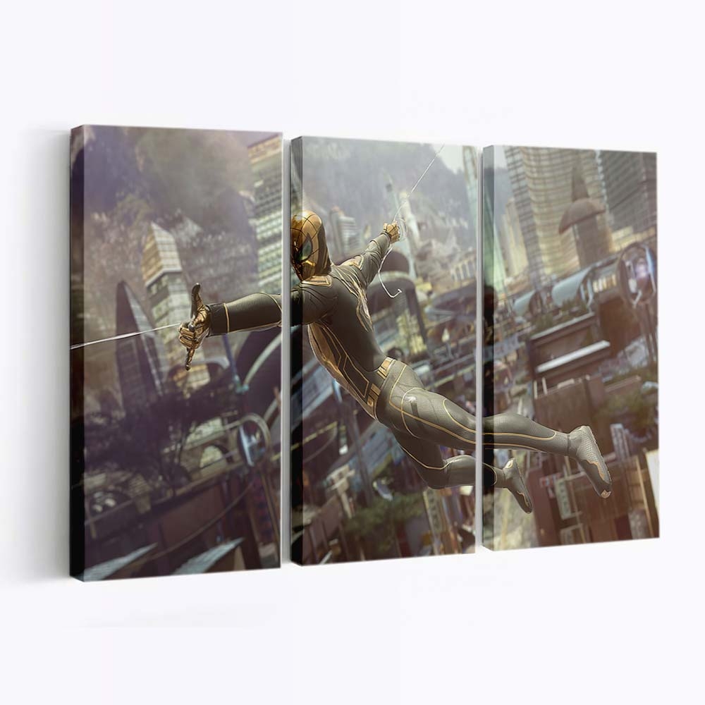 Wakandan Armor Spider Man 2 Leinwandbild - Wanddeko