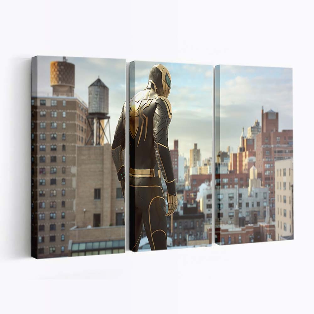 Wakandan Armor Spider Man 3 Leinwandbild - Wanddeko