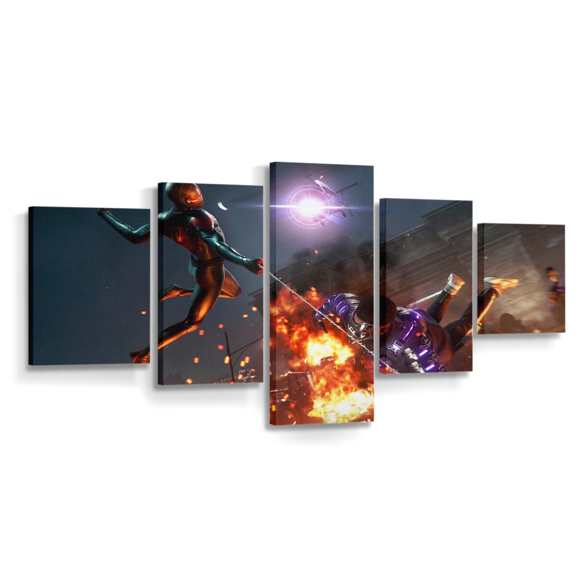 2020 Marvels Spider Man Miles Morales Spiel Leinwandbild - Wanddeko Spider-Man Leinwandbild