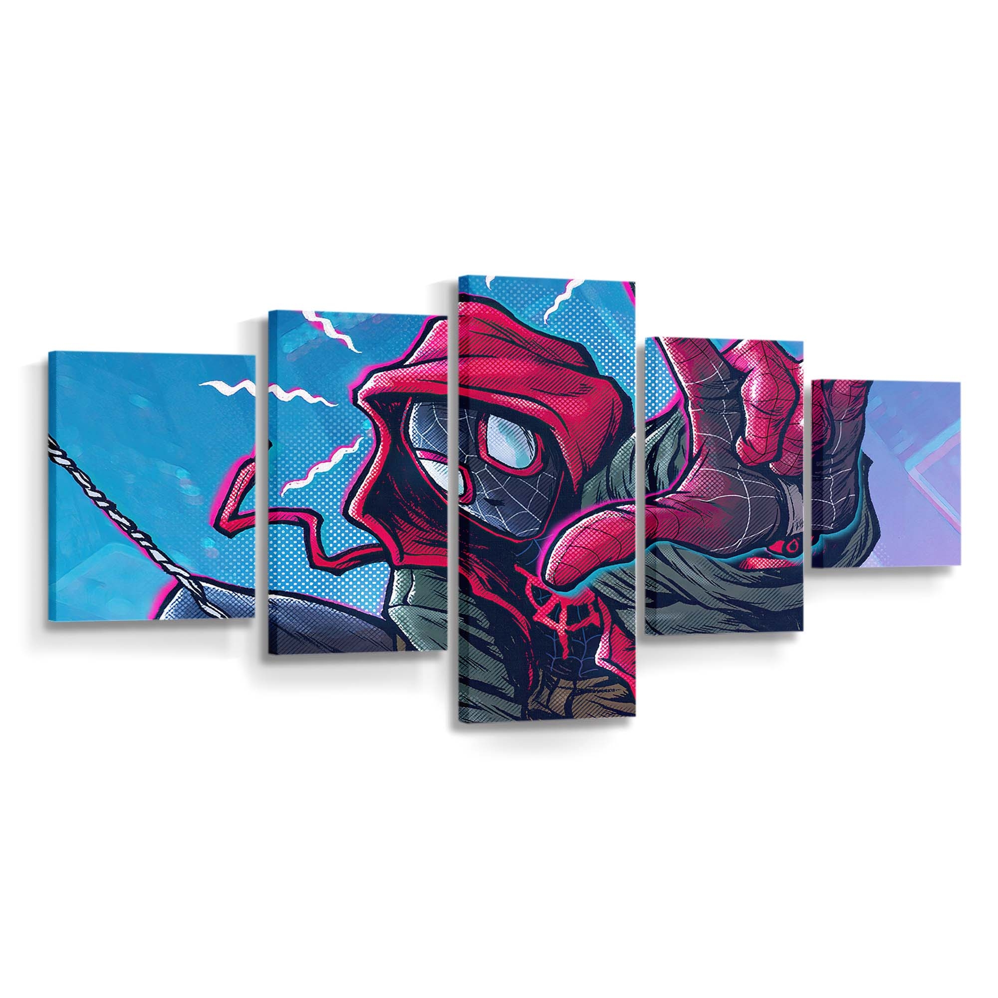 Spider Man Miles 2020 Leinwandbild - Wanddeko Spider-Man Leinwandbild
