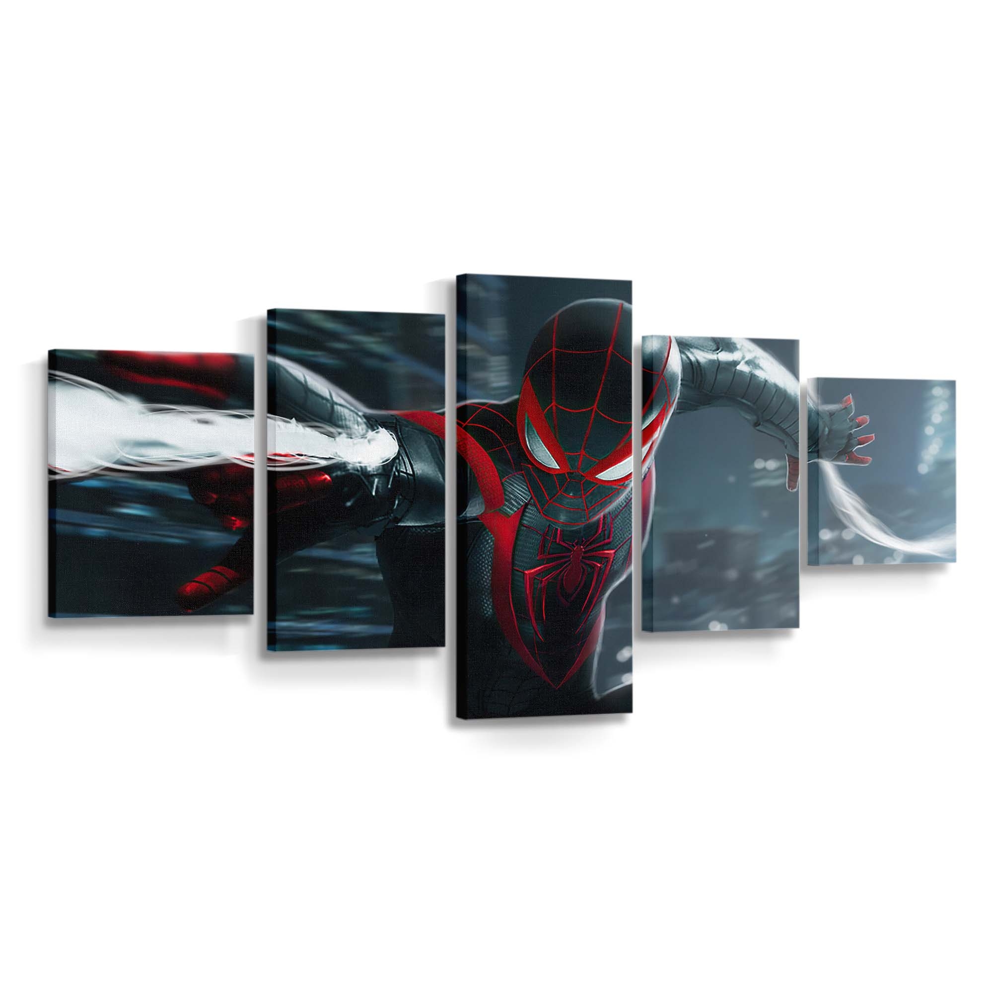 Spider Man Miles Morales 2020 Leinwandbild - Wanddeko Spider-Man Leinwandbild