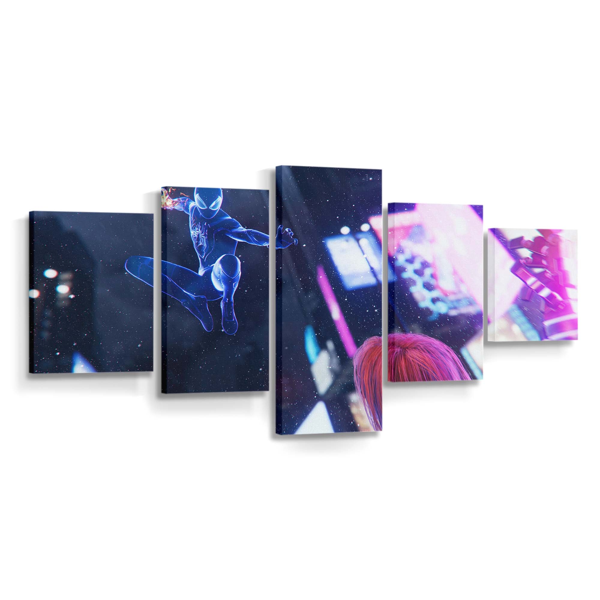 Spider Man Miles Morales Leinwandbild - Wanddeko Spider-Man Leinwandbild