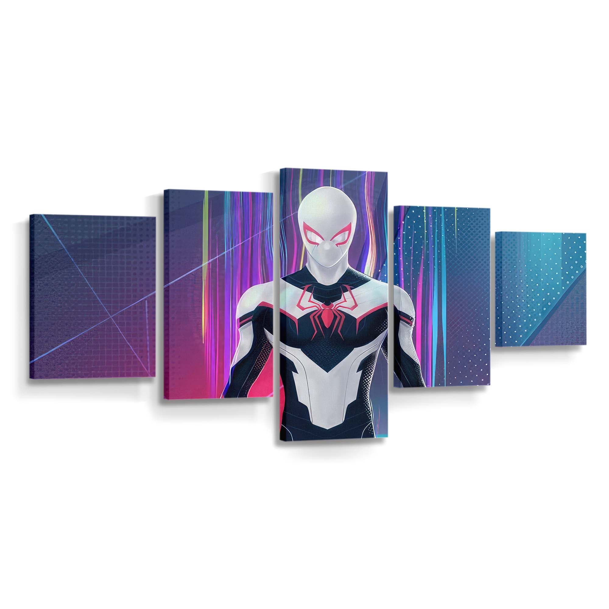 Spider Verse Kunstwerk Leinwandbild - Wanddeko Spider-Man Leinwandbild