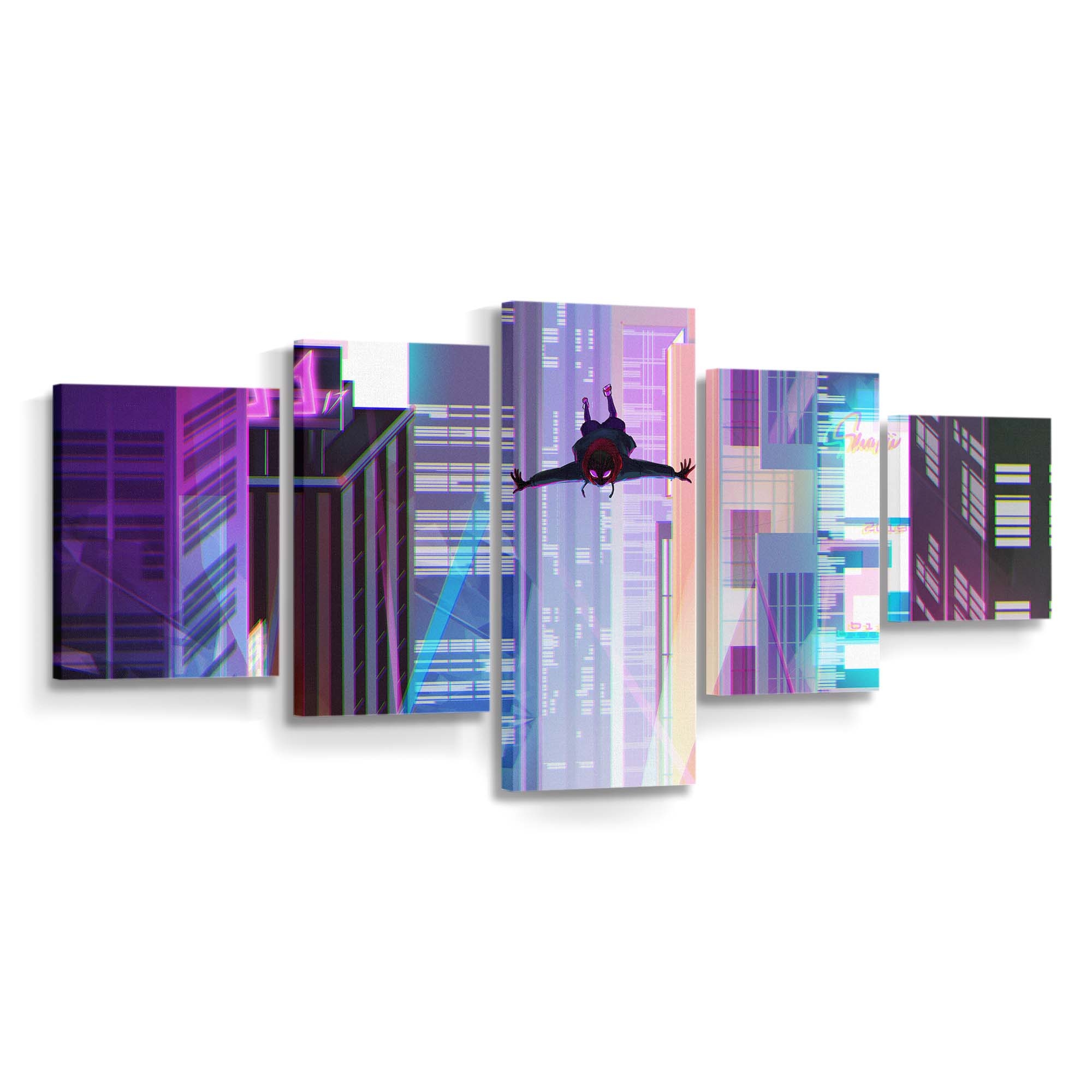 Kunst Miles Morales Leinwandbild - Wanddeko Spider-Man Leinwandbild