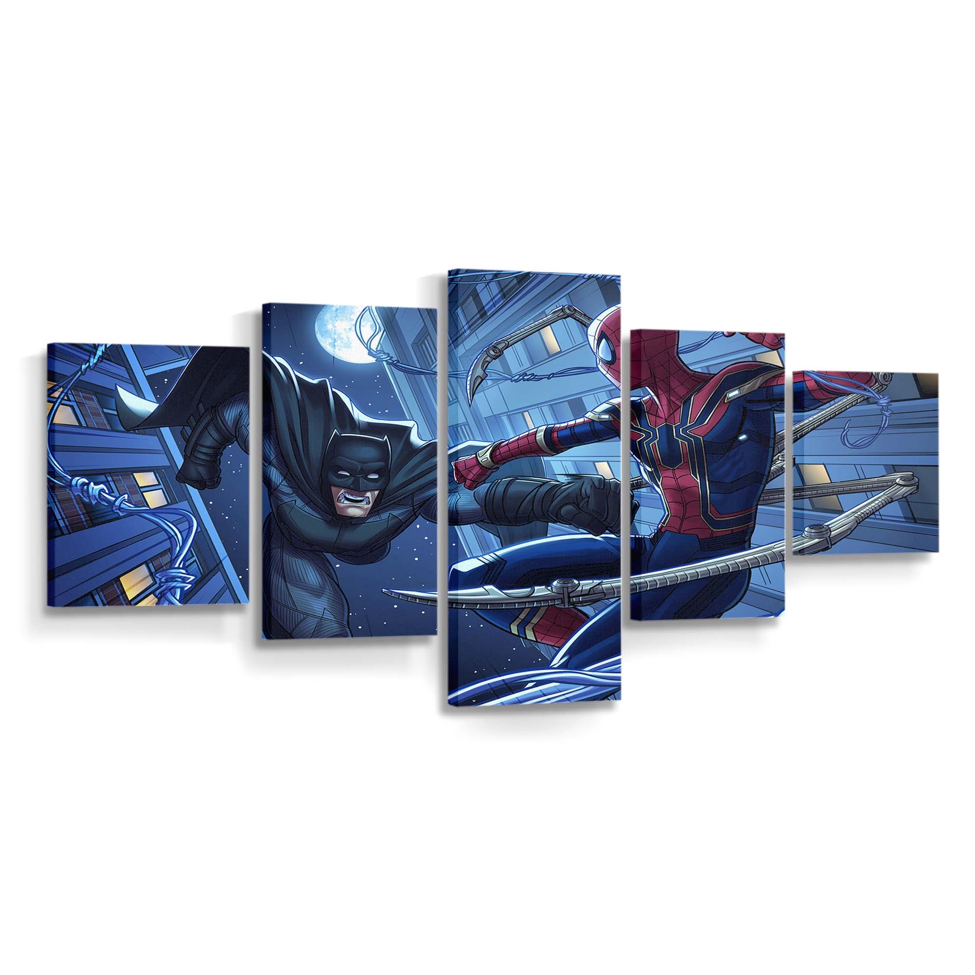 Batman und Spider Man Leinwandbild - Wanddeko Spider-Man Leinwandbild