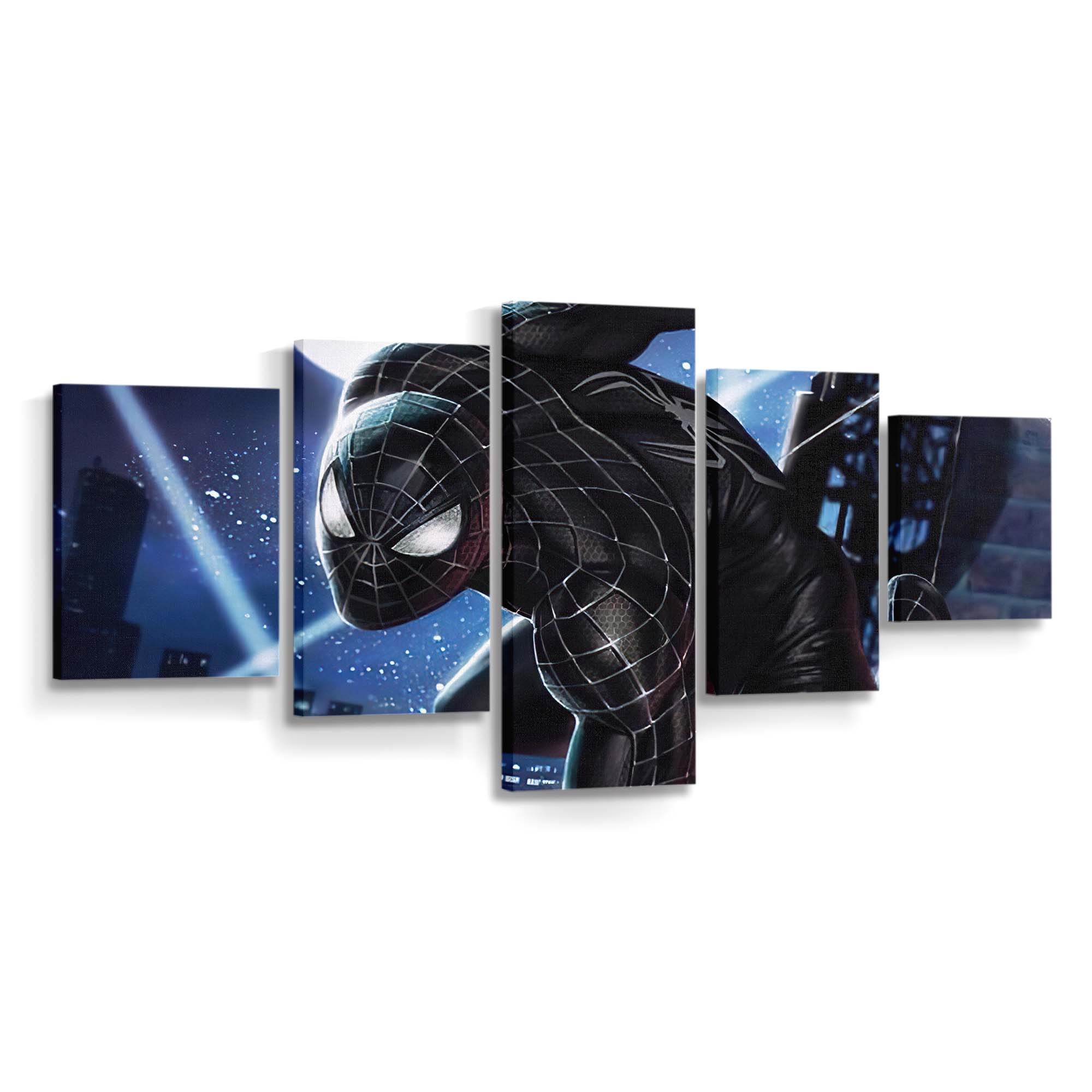 Black Spider Man 2020 Leinwandbild - Wanddeko Spider-Man Leinwandbild