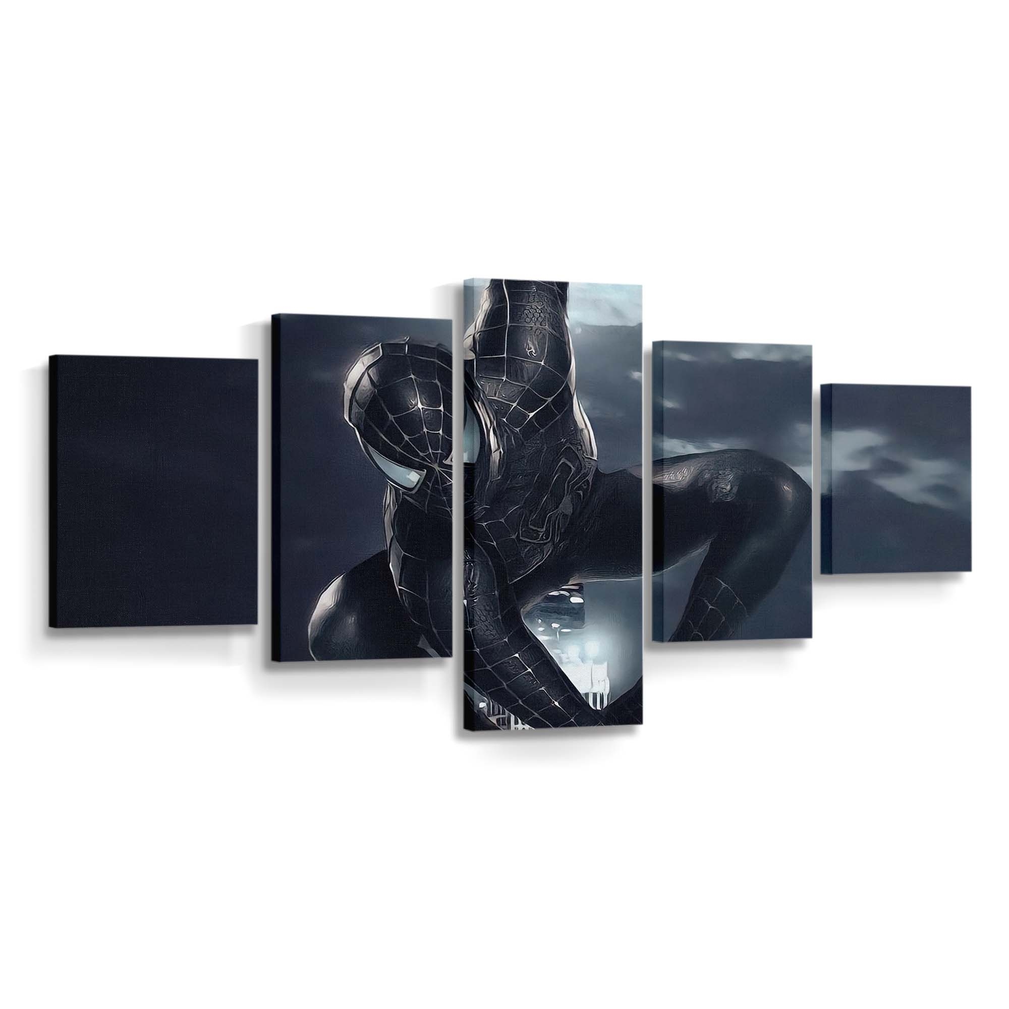 Black Suit Spider Man Leinwandbild - Wanddeko Spider-Man Leinwandbild