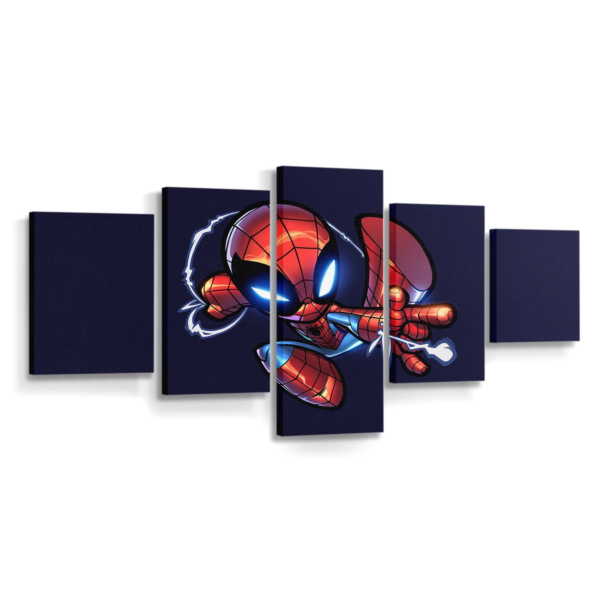Chibi Spider Man Kunstwerk Leinwandbild - Wanddeko Spider-Man Leinwandbild