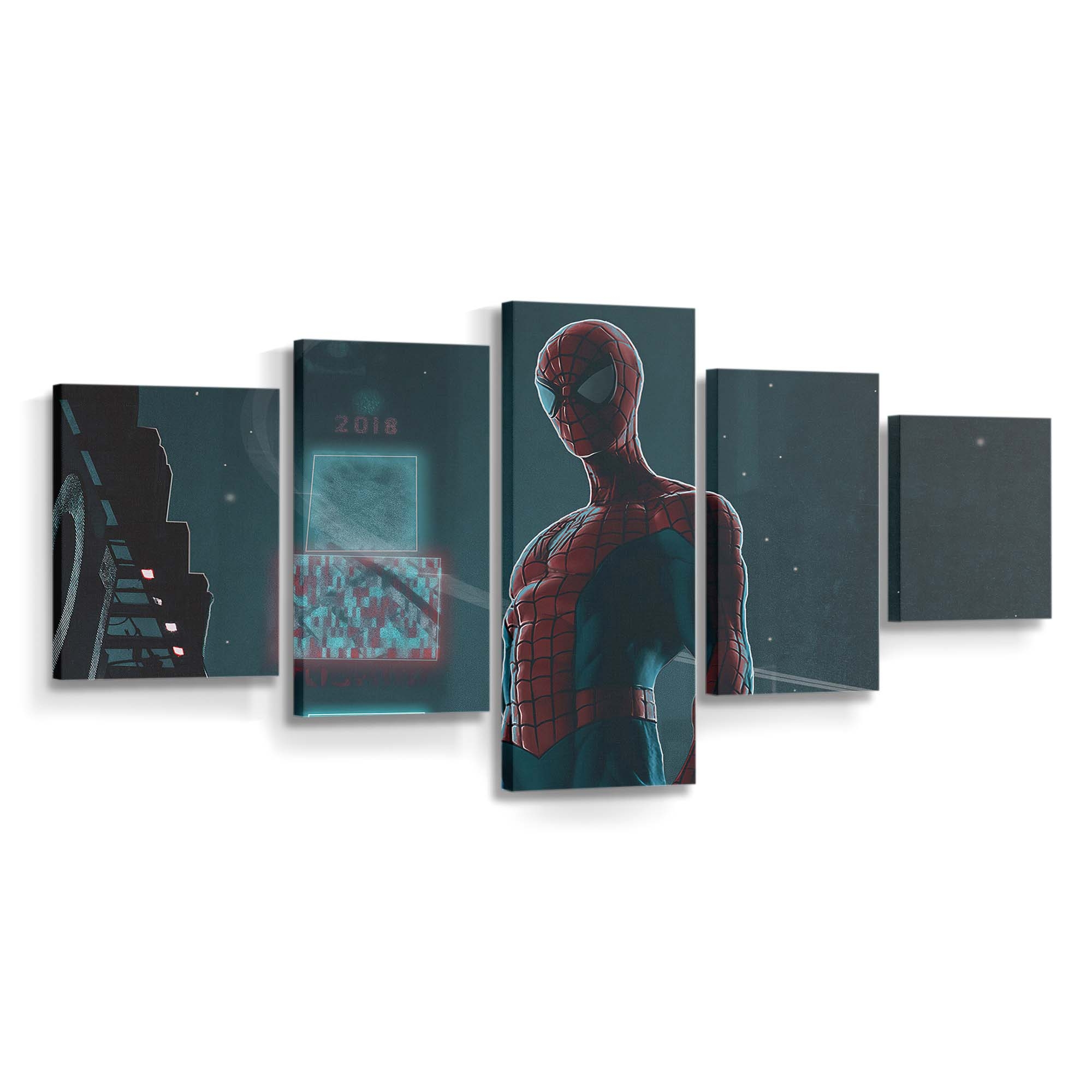 City Spider Man Leinwandbild - Wanddeko Spider-Man Leinwandbild