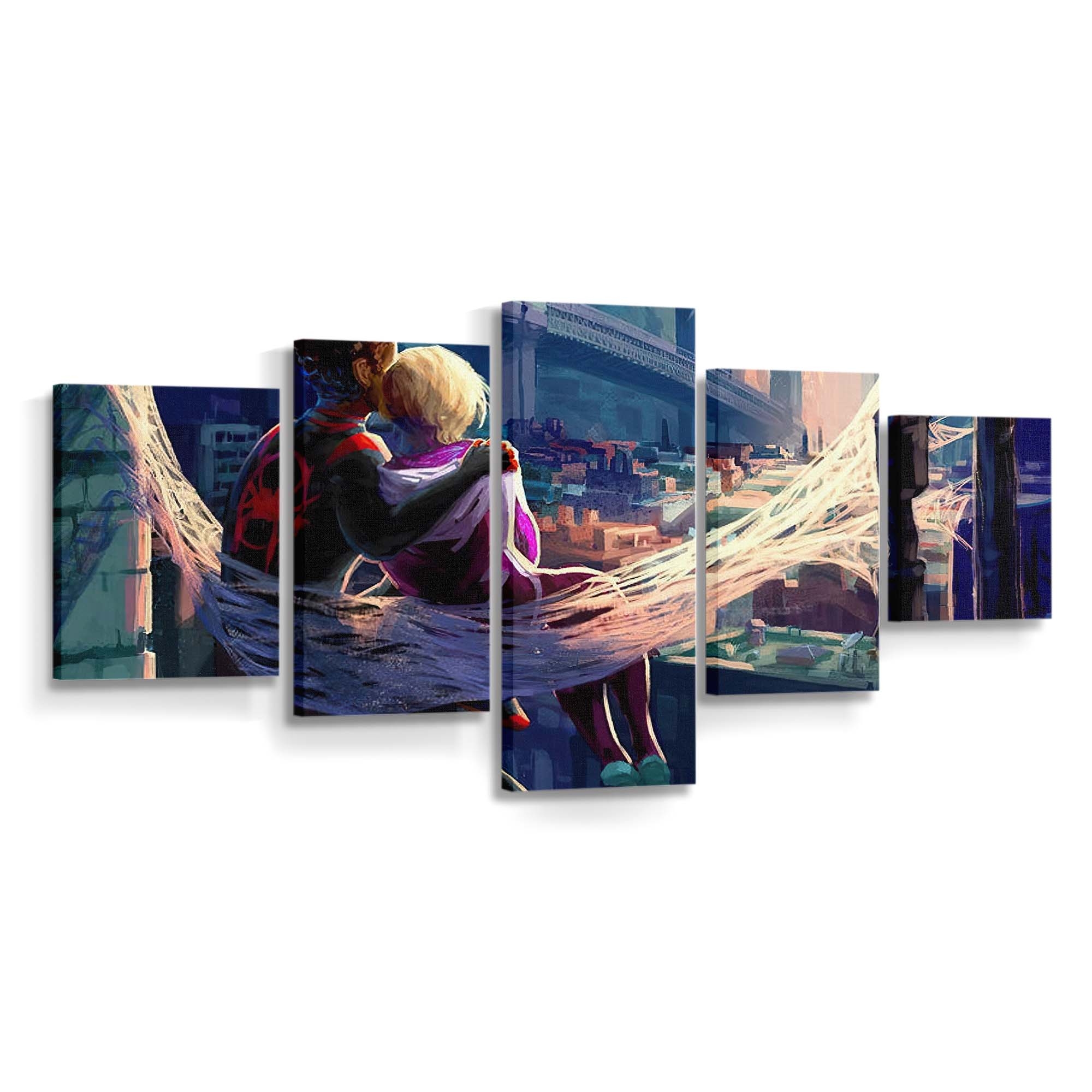 Gwen und Miles Leinwandbild - Wanddeko Spider-Man Leinwandbild