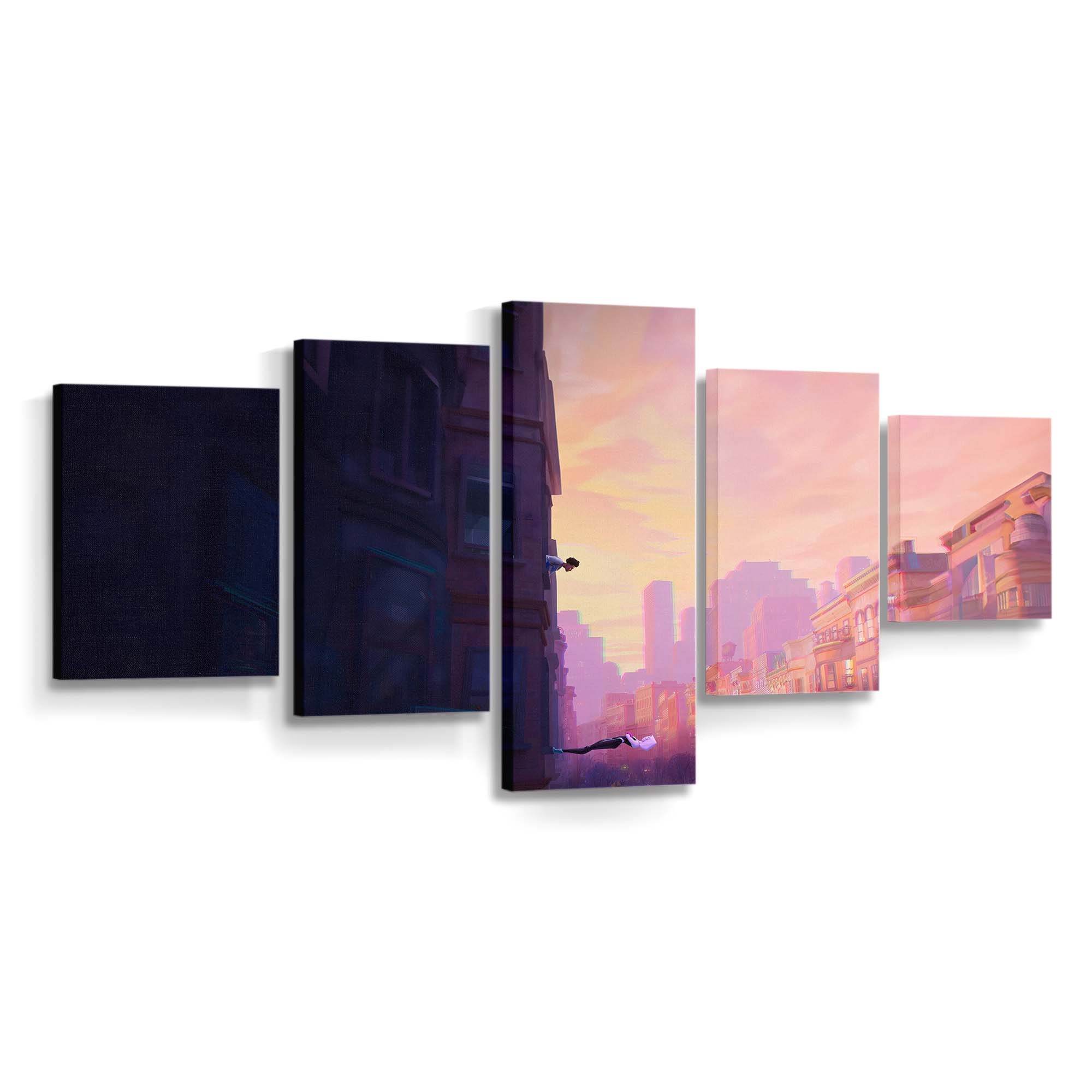 Gwen und Miles 2 Leinwandbild - Wanddeko Spider-Man Leinwandbild