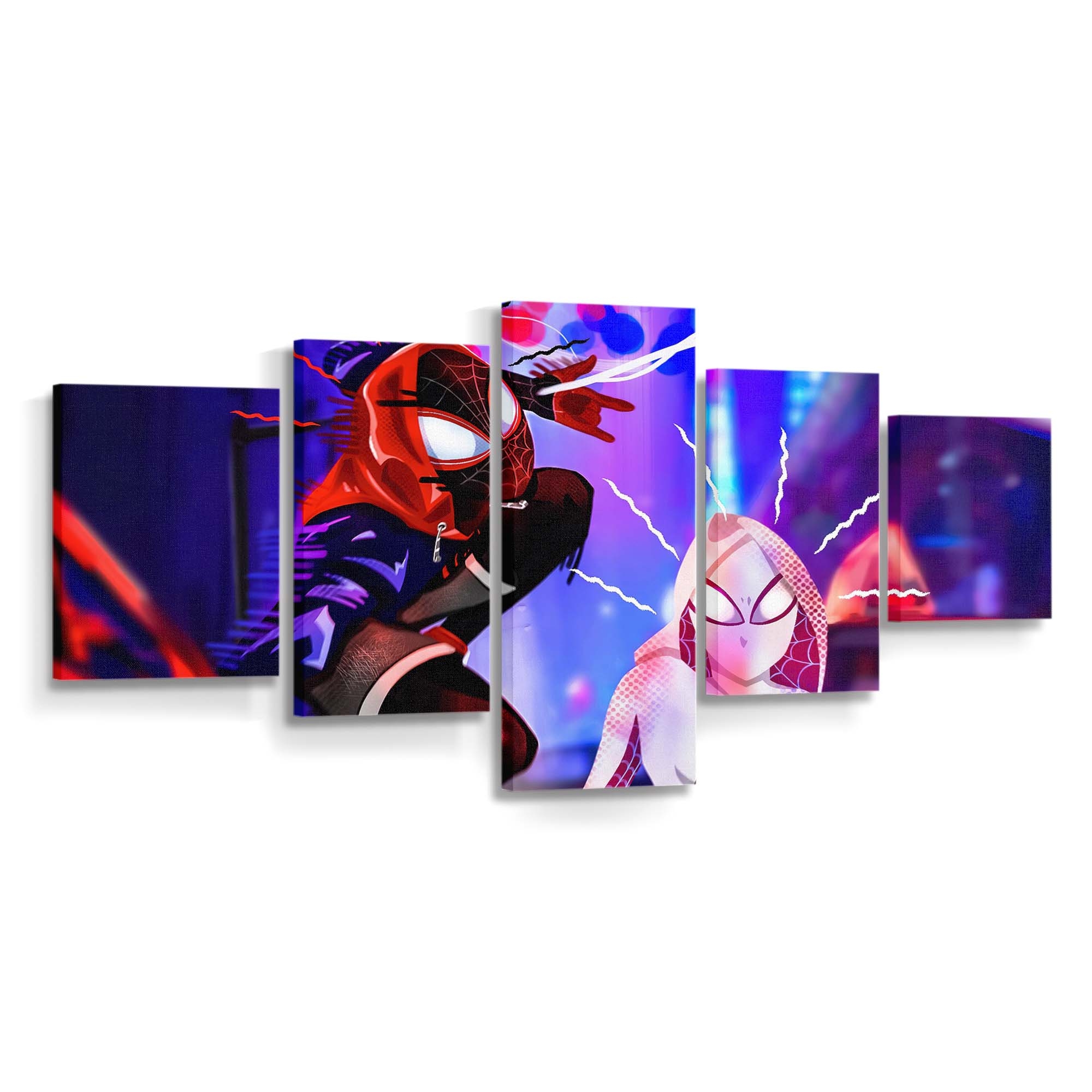 Gwen und Spider Leinwandbild - Wanddeko Spider-Man Leinwandbild