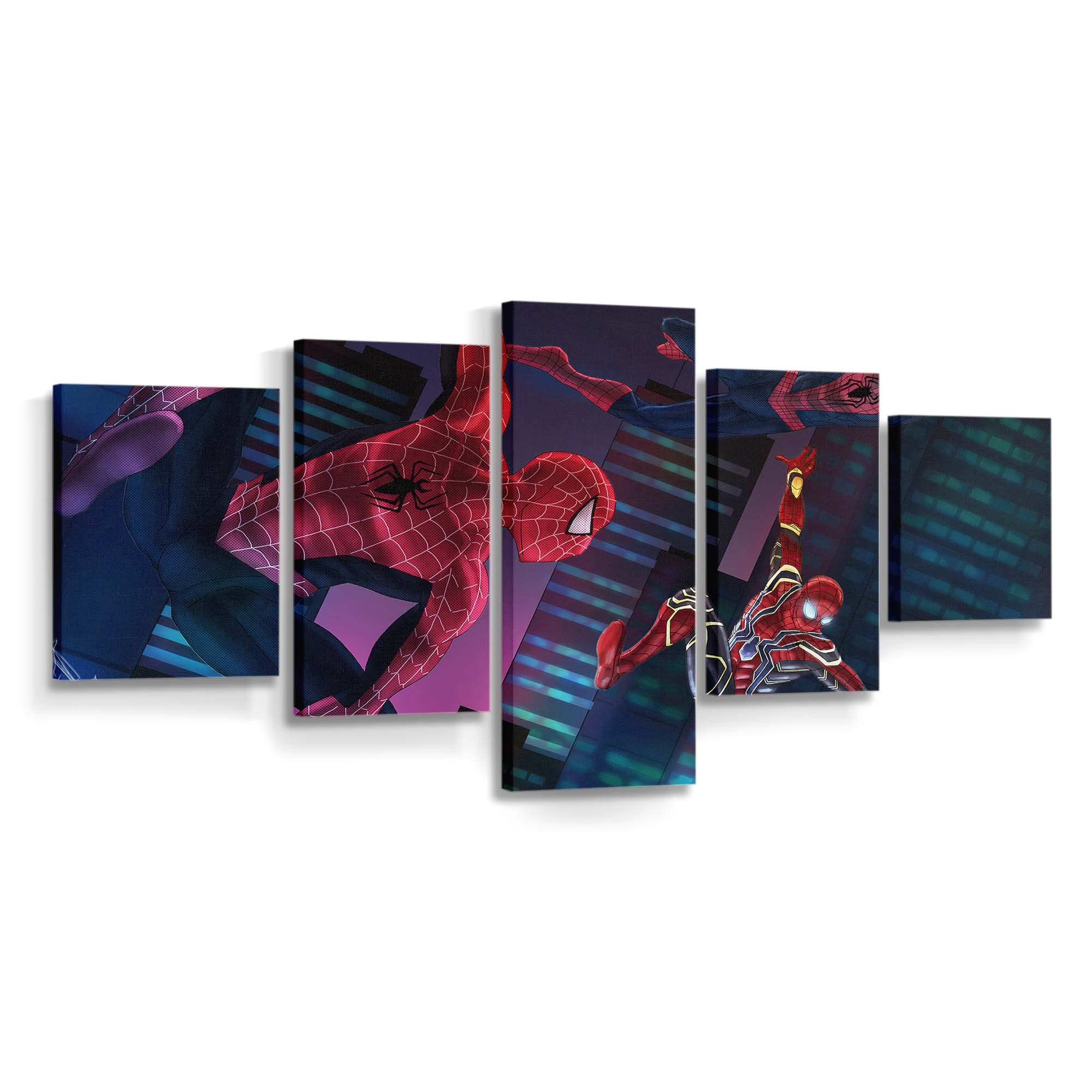 Iron Spider Verse Anatomie Illustration Leinwandbild - Wanddeko Spider-Man Leinwandbild