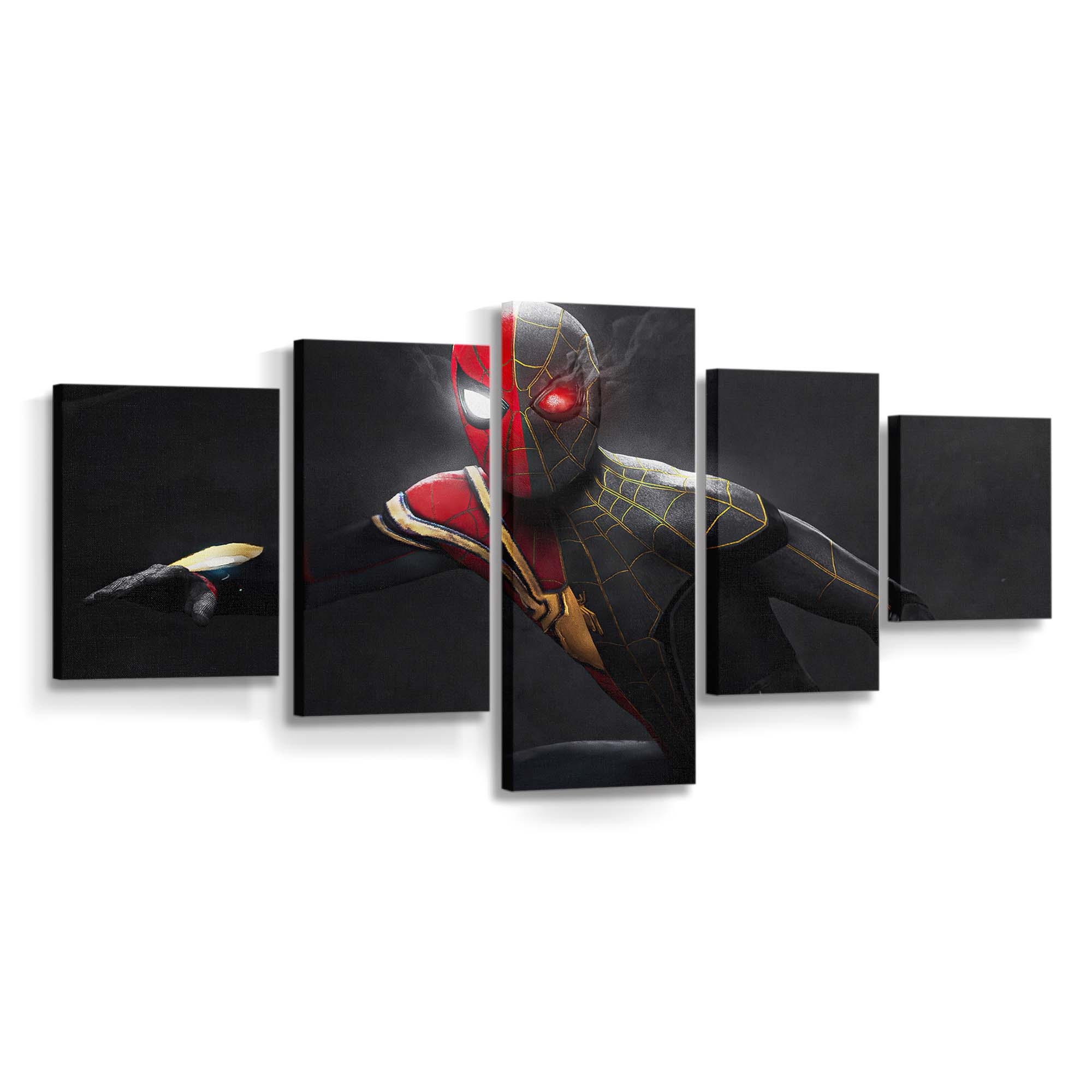 Iron Spider X Gold Anzug Leinwandbild - Wanddeko Spider-Man Leinwandbild