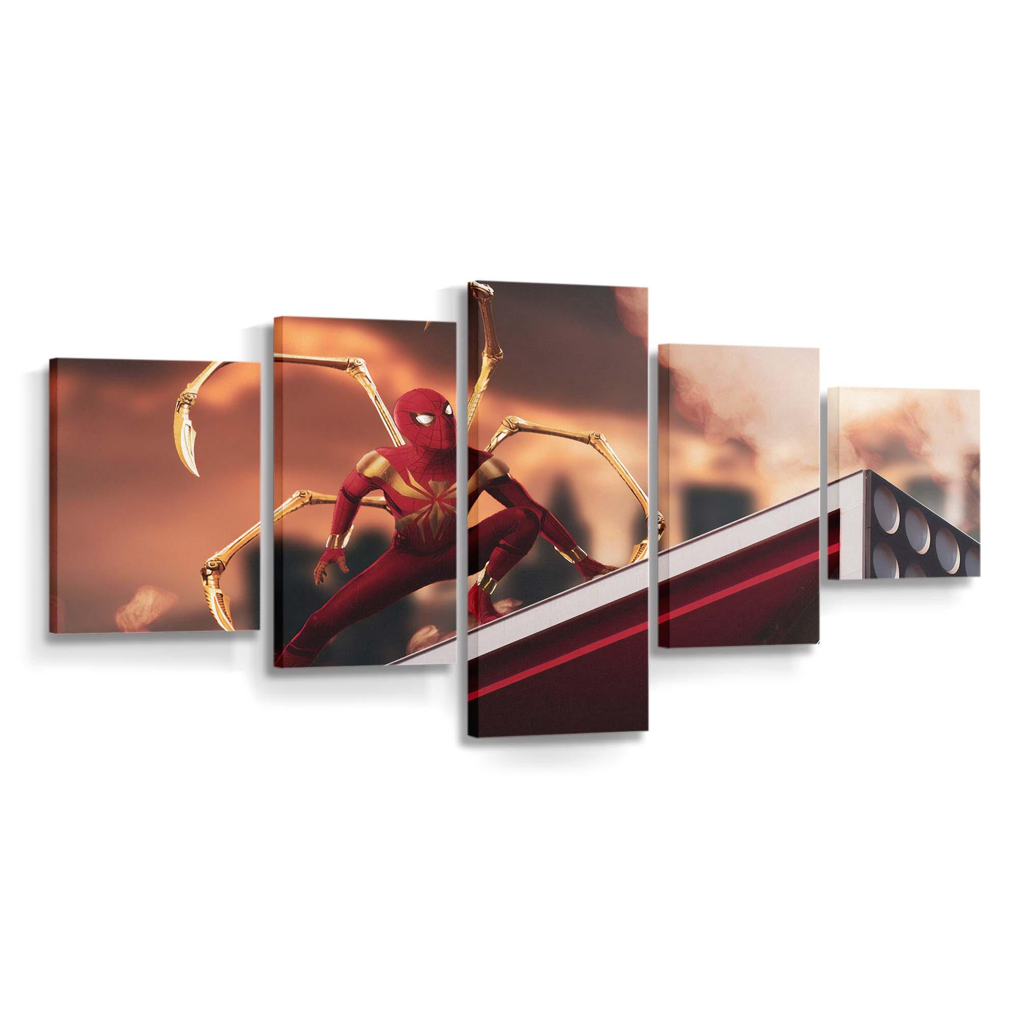 Iron Spider Man Kunst Leinwandbild - Wanddeko Spider-Man Leinwandbild