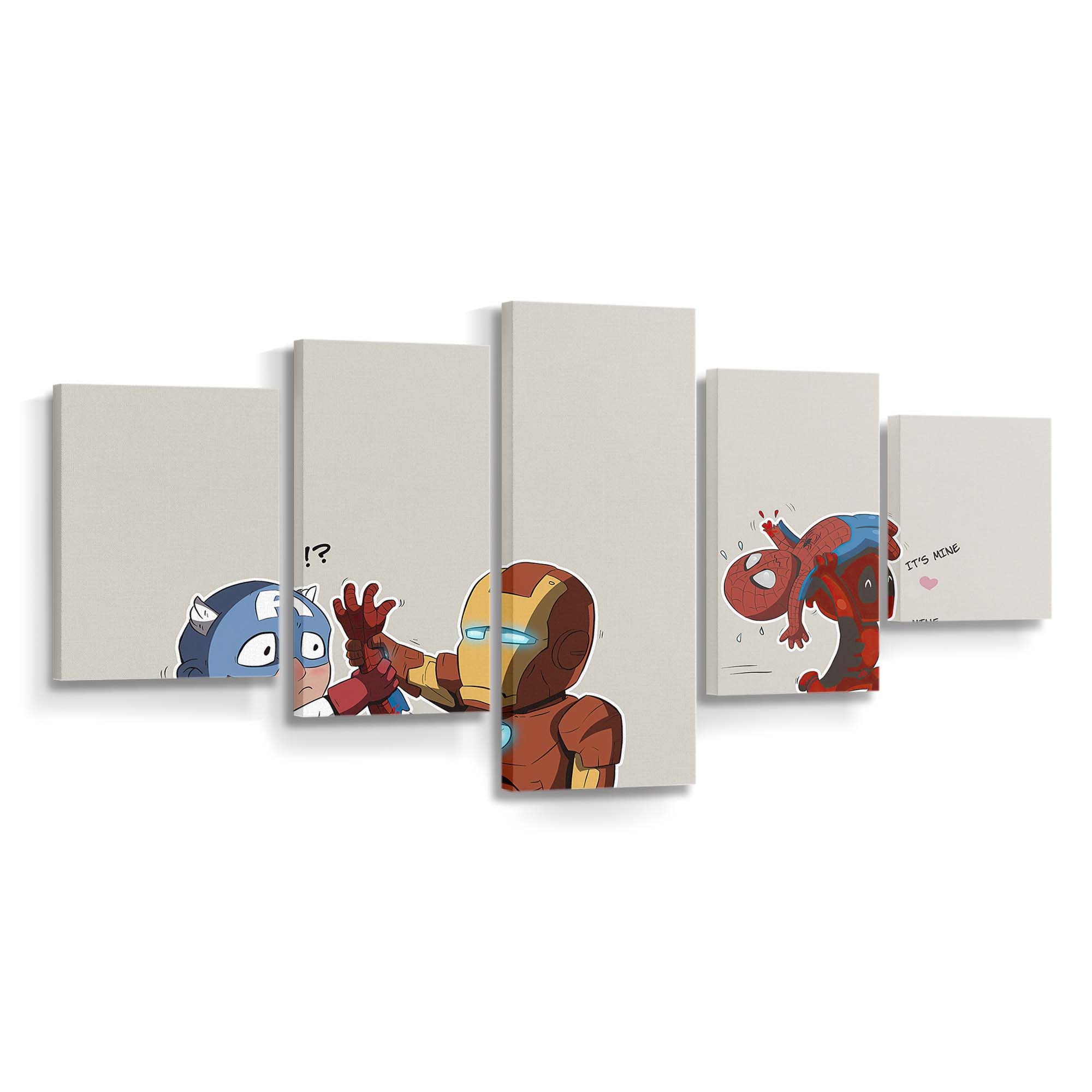 Kleine Superhelden Leinwandbild - Wanddeko Spider-Man Leinwandbild
