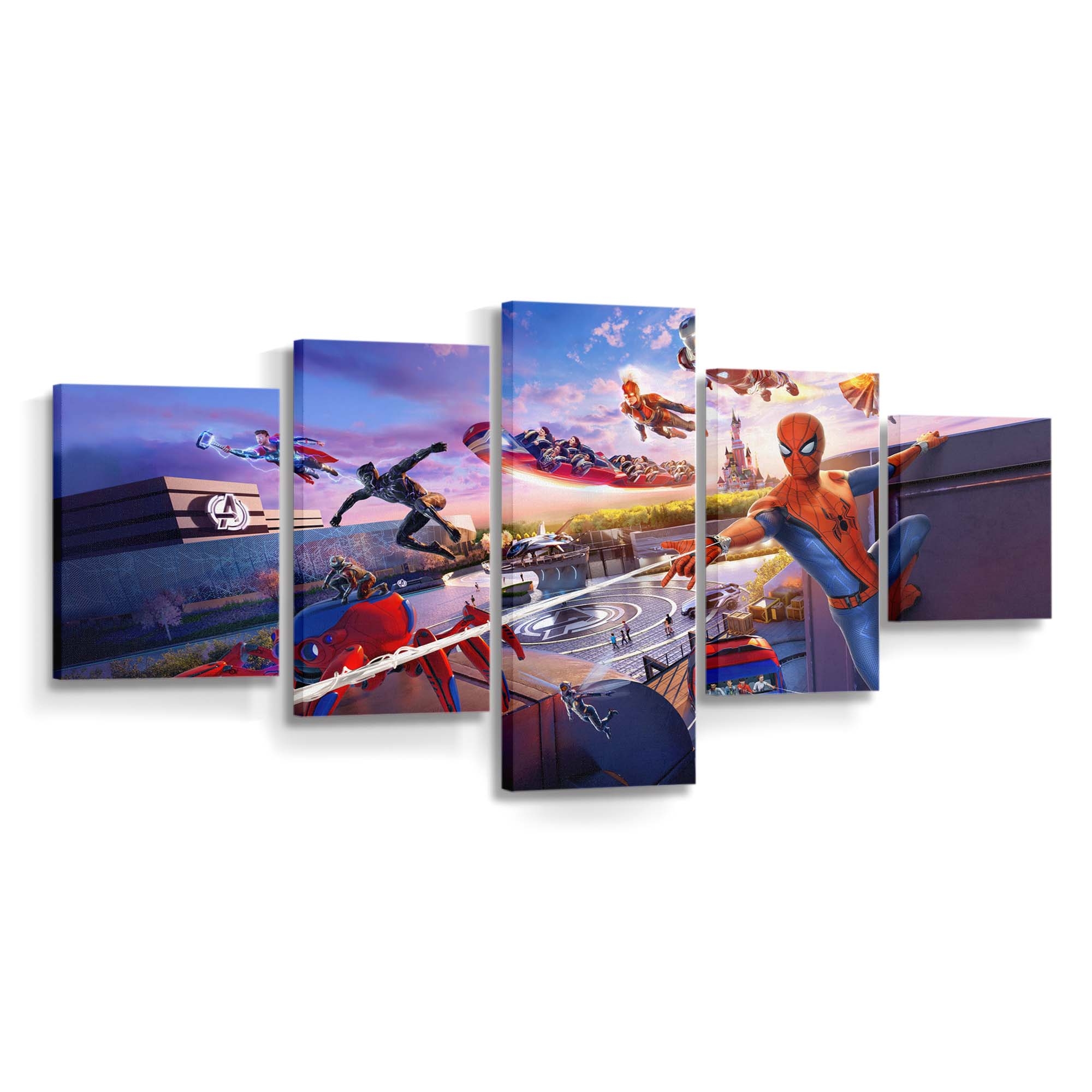 Marvel Disneyland Leinwandbild - Wanddeko Spider-Man Leinwandbild