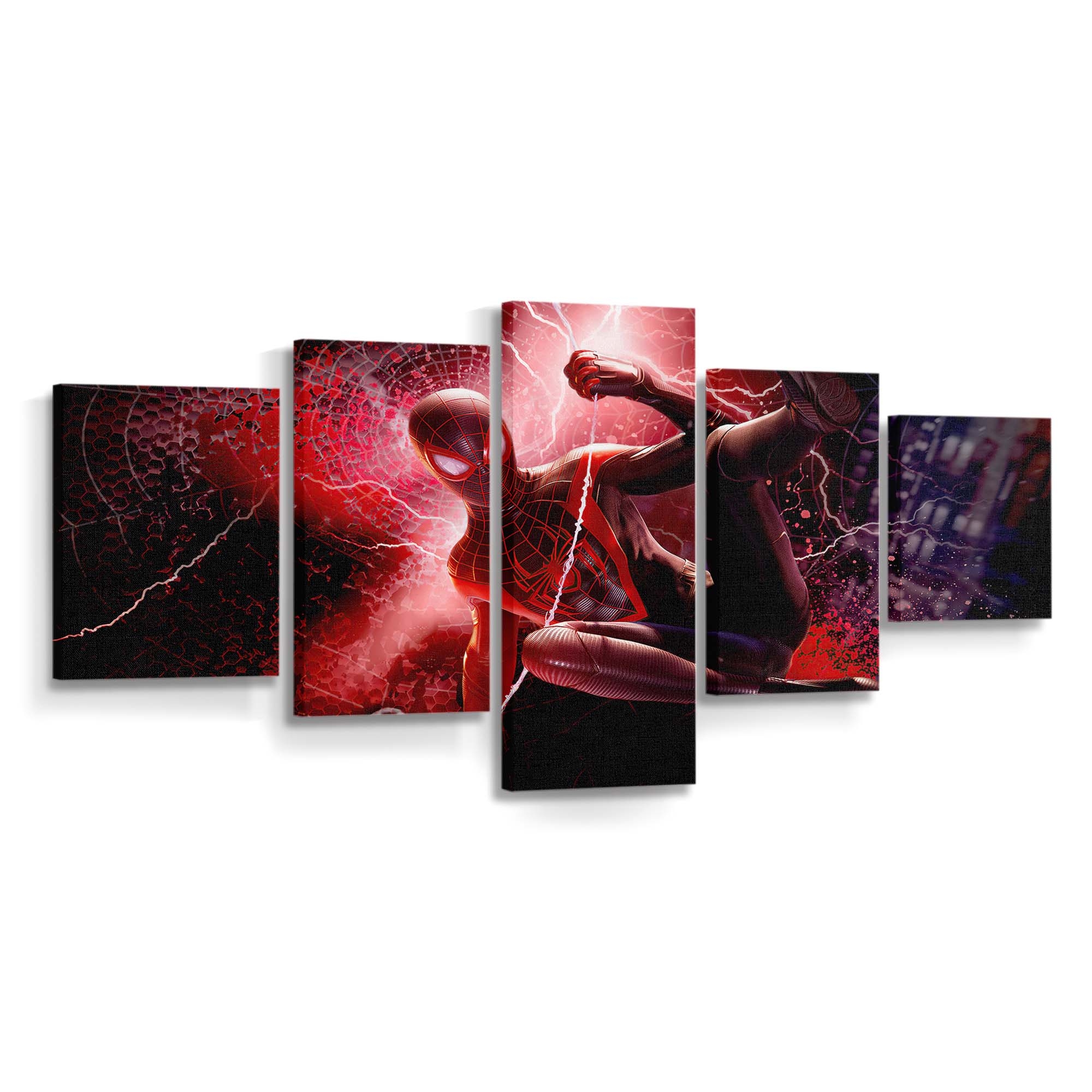 Marvels Spider Man Miles Morales Coming Leinwandbild - Wanddeko Spider-Man Leinwandbild