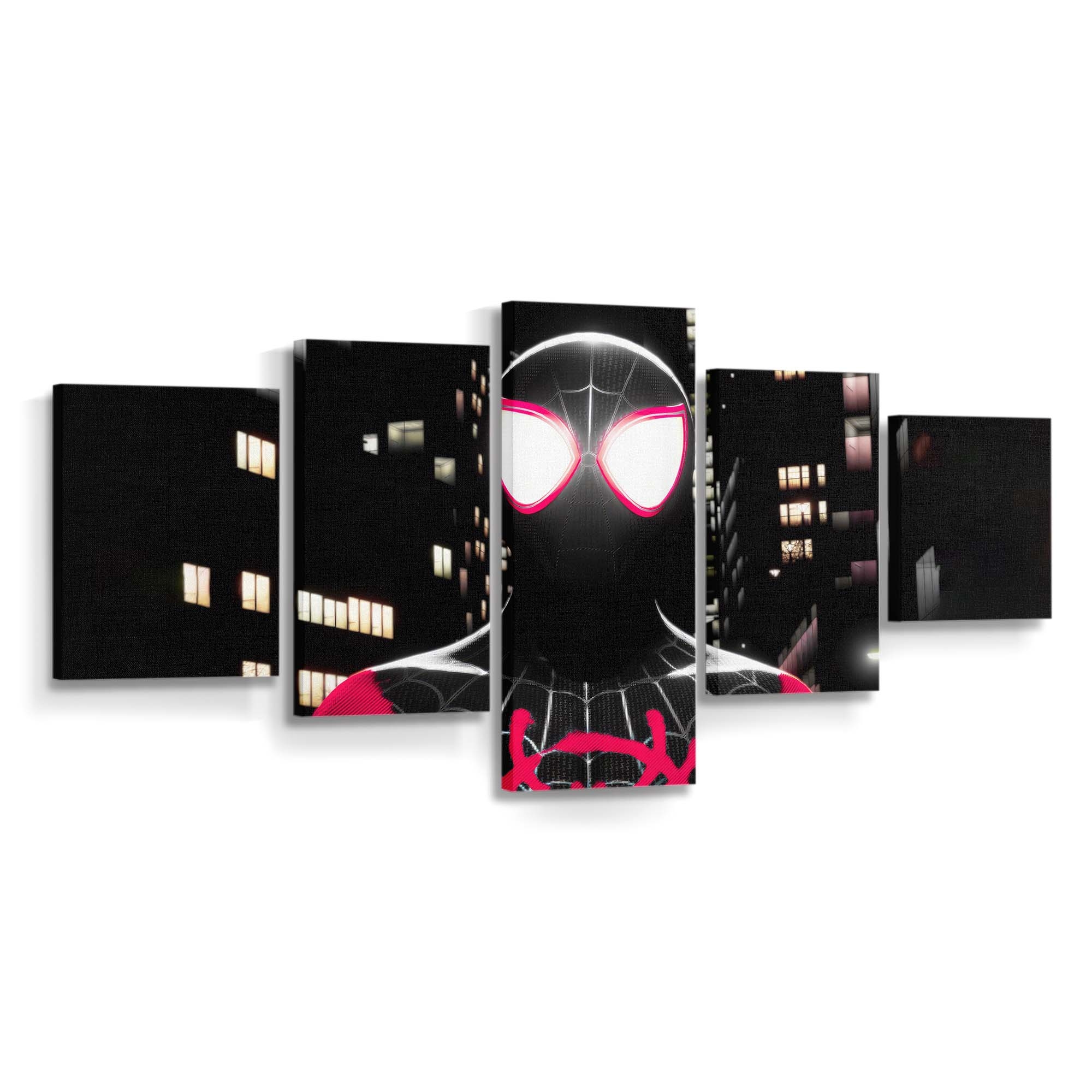 Marvels Spider Man Miles Morales Night Interval Leinwandbild - Wanddeko Spider-Man Leinwandbild