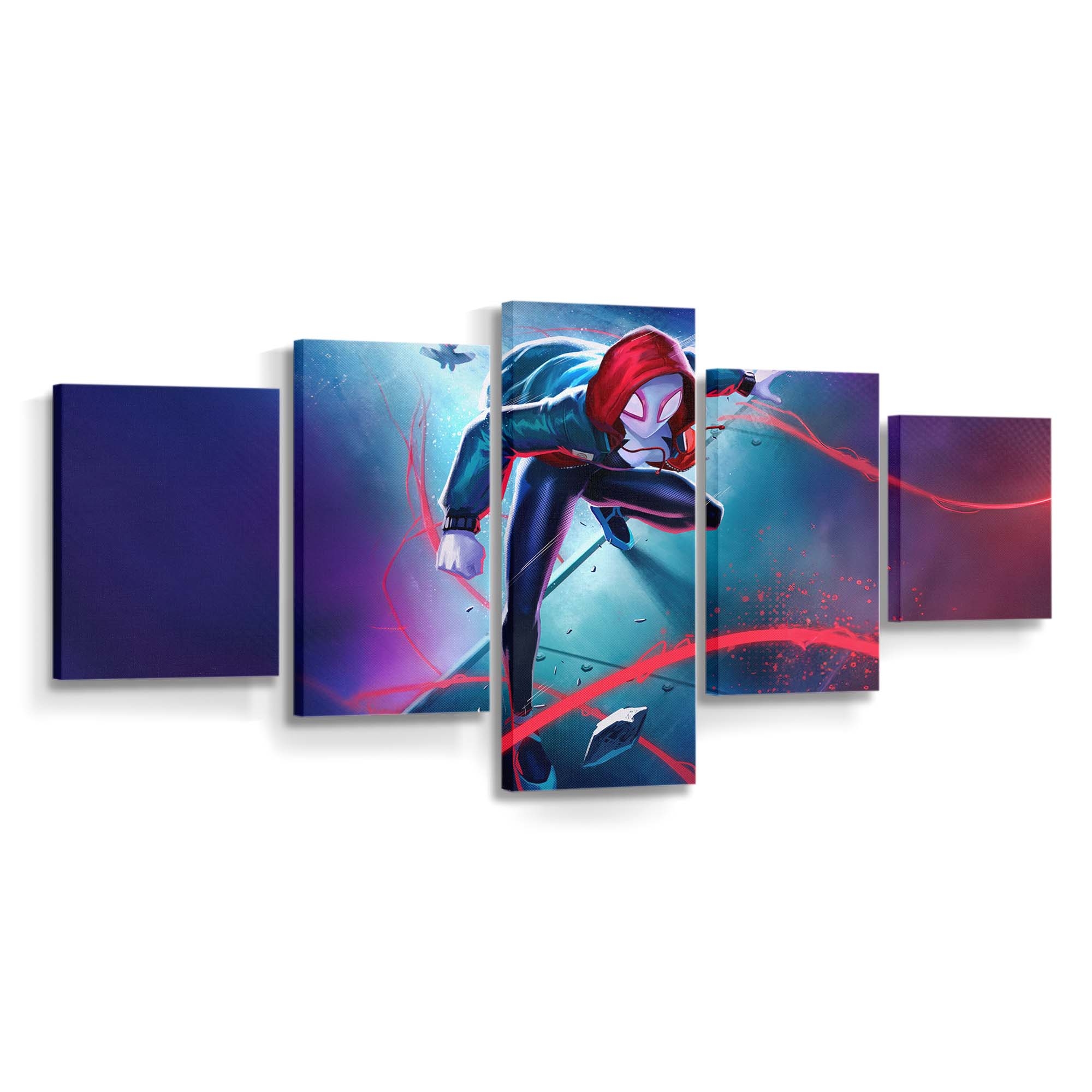 Miles Morales versteckt in Verkleidung Leinwandbild - Wanddeko Spider-Man Leinwandbild