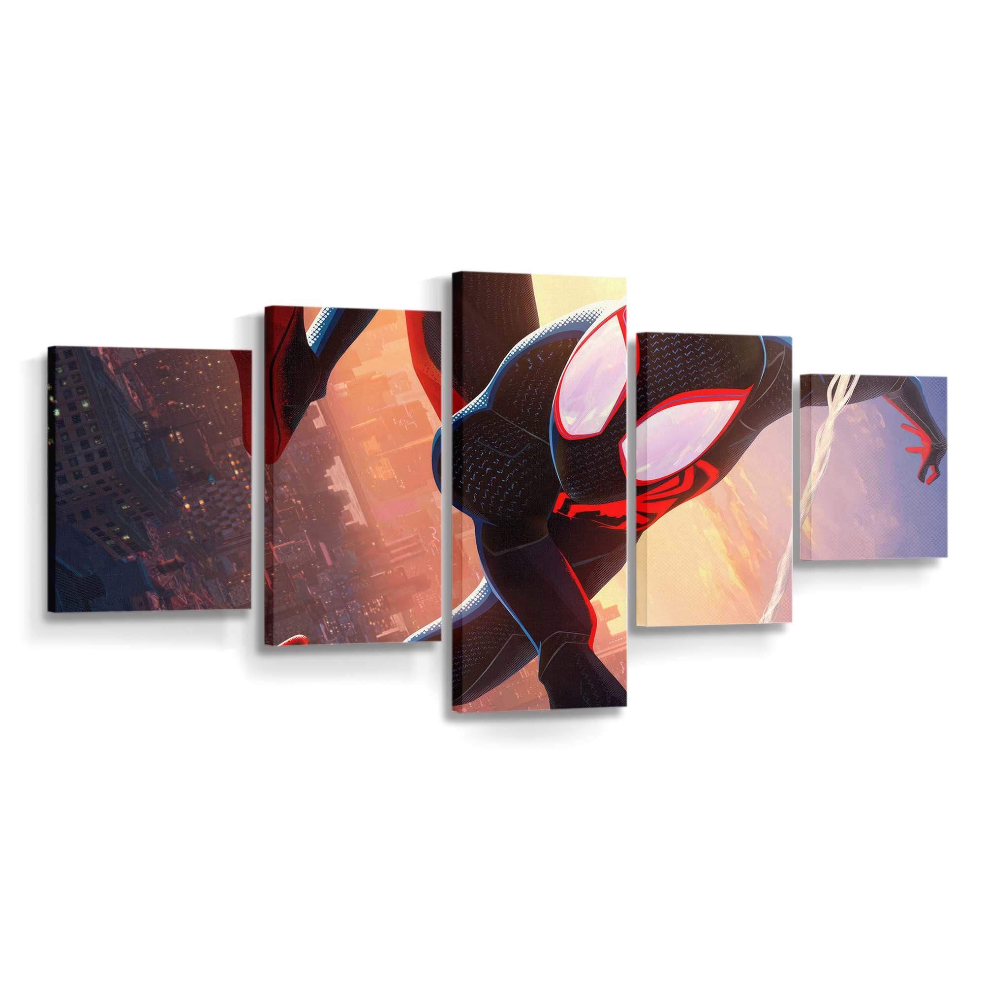 Miles Morales in Spider Man Across the Spider Verse 2023 Leinwandbild - Wanddeko Spider-Man Leinwandbild