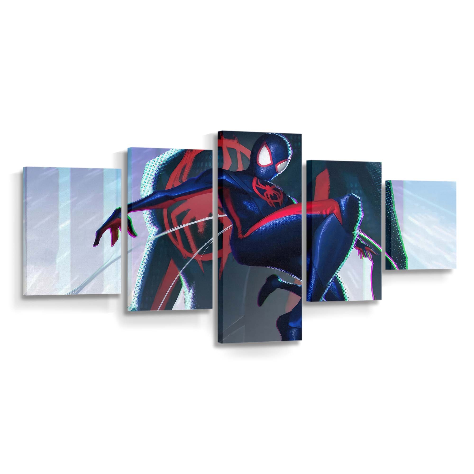 Miles Morales in Spider Man: Across the Spiderverse 2023 Leinwandbild - Wanddeko Spider-Man Leinwandbild