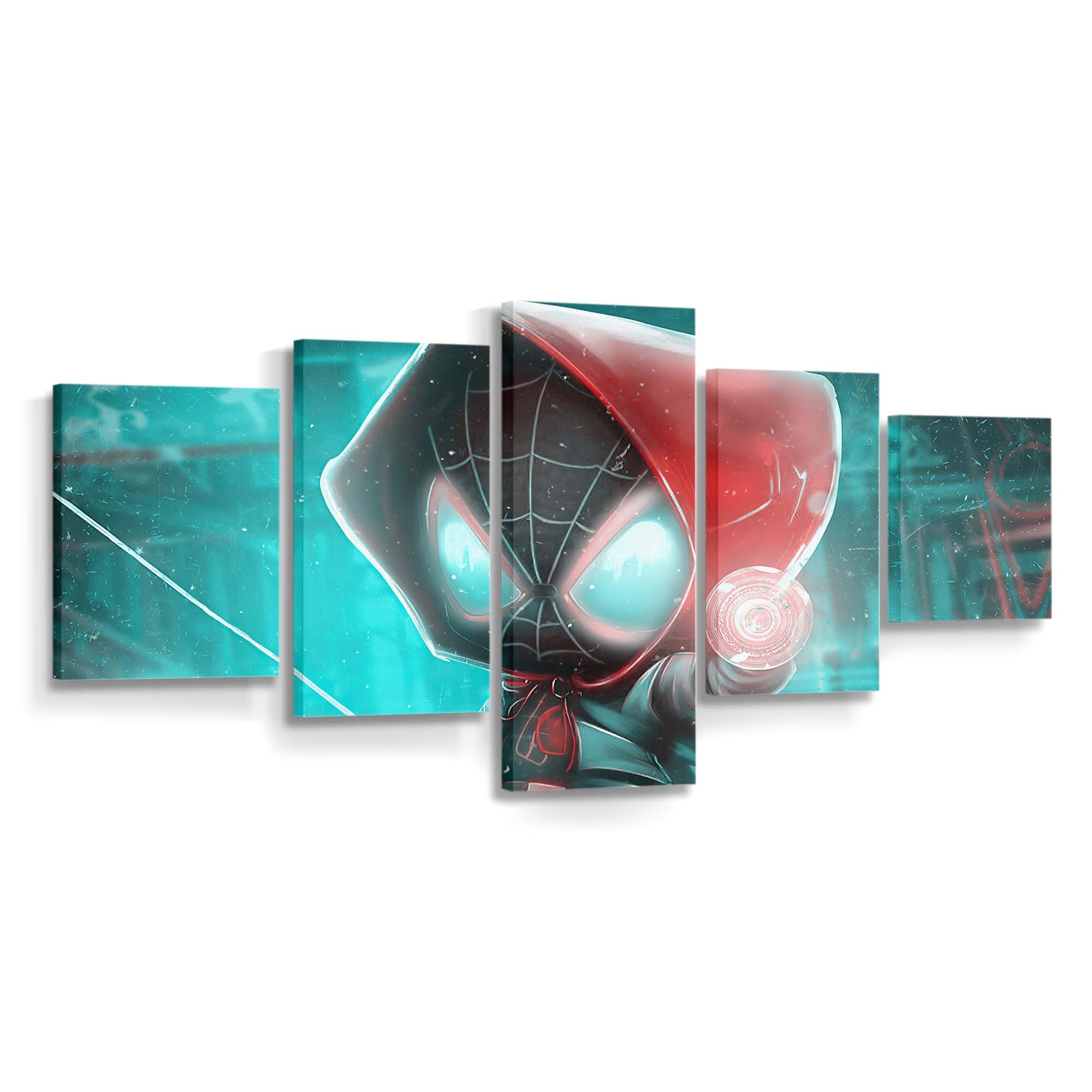 Miles Morales in Verse Leinwandbild - Wanddeko Spider-Man Leinwandbild