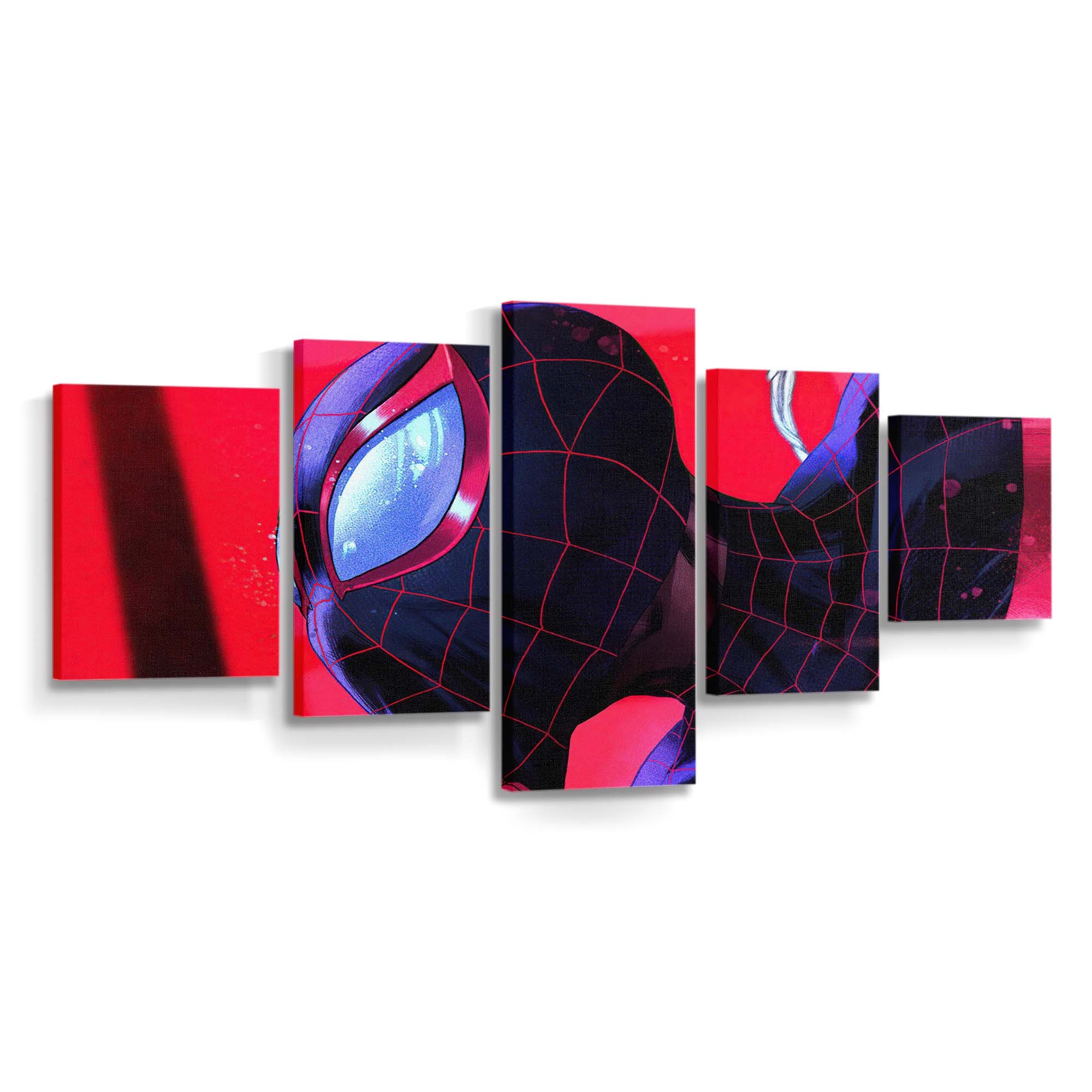 Miles Morales Spider Man Artwork Leinwandbild - Wanddeko Spider-Man Leinwandbild
