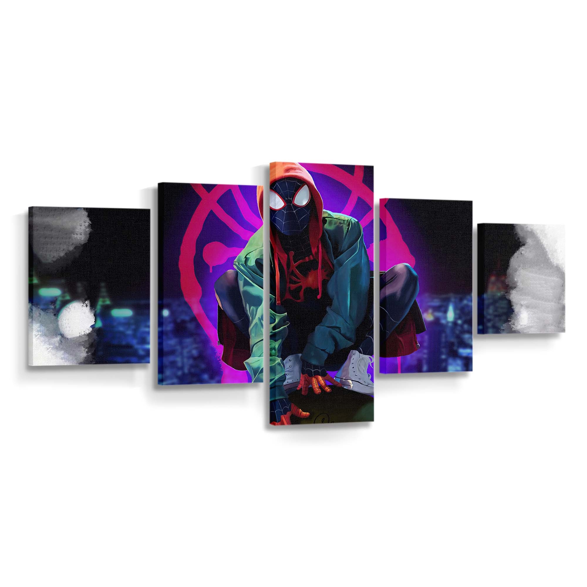 Miles Morales Spider Man 2 Leinwandbild - Wanddeko Spider-Man Leinwandbild
