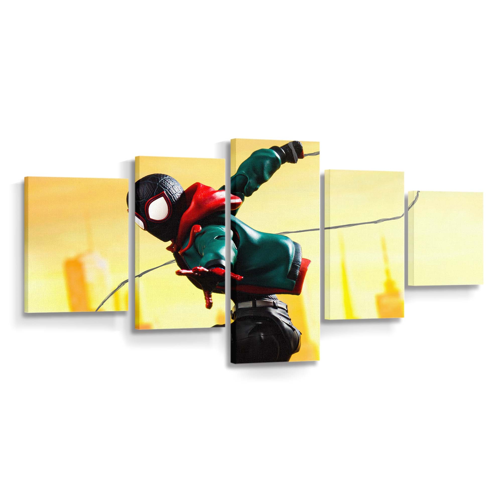 Miles Morales Spider Man Queens Leinwandbild - Wanddeko Spider-Man Leinwandbild