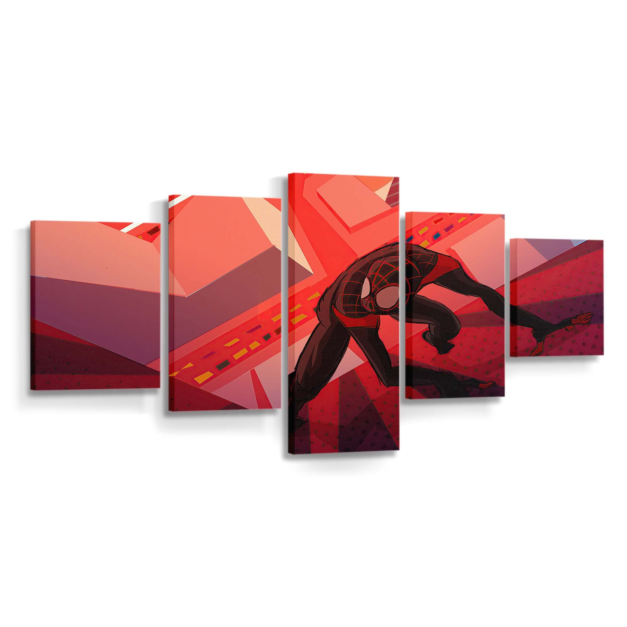 Miles Morales Wandkletterer Leinwandbild - Wanddeko Spider-Man Leinwandbild